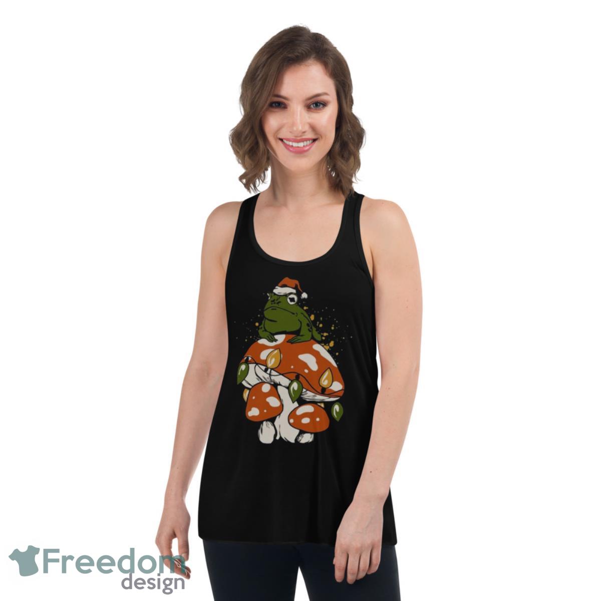 Cottagecore Christmas Holiday Mushroom shirt - Womens Flowy Racerback Tank Cottagecore Christmas Holiday Mushroom shirt - Womens Flowy Racerback Tank