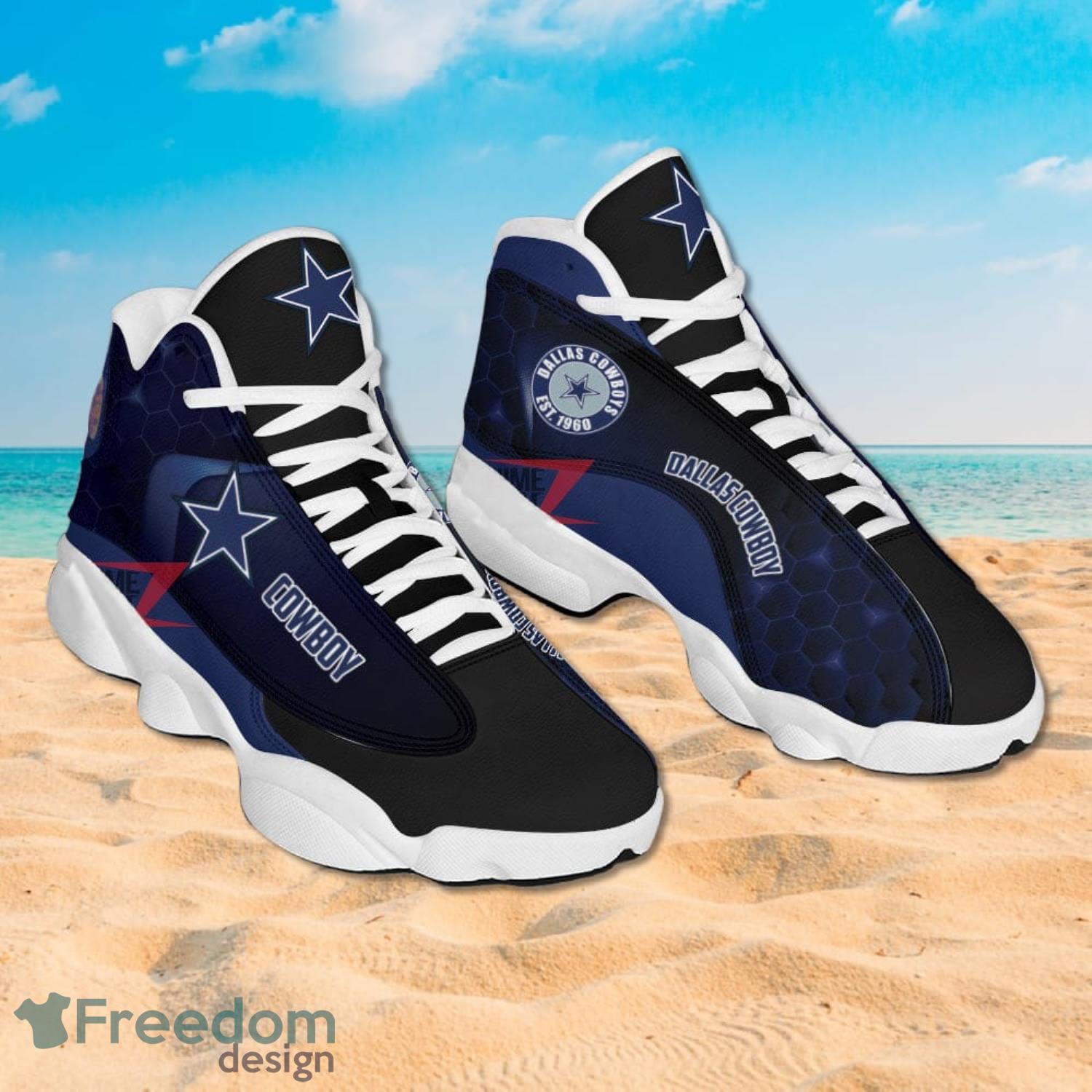 Dallas Cowboy Air Jordan 13 Sneakers Nfl Custom Sport Shoes Product Photo 2