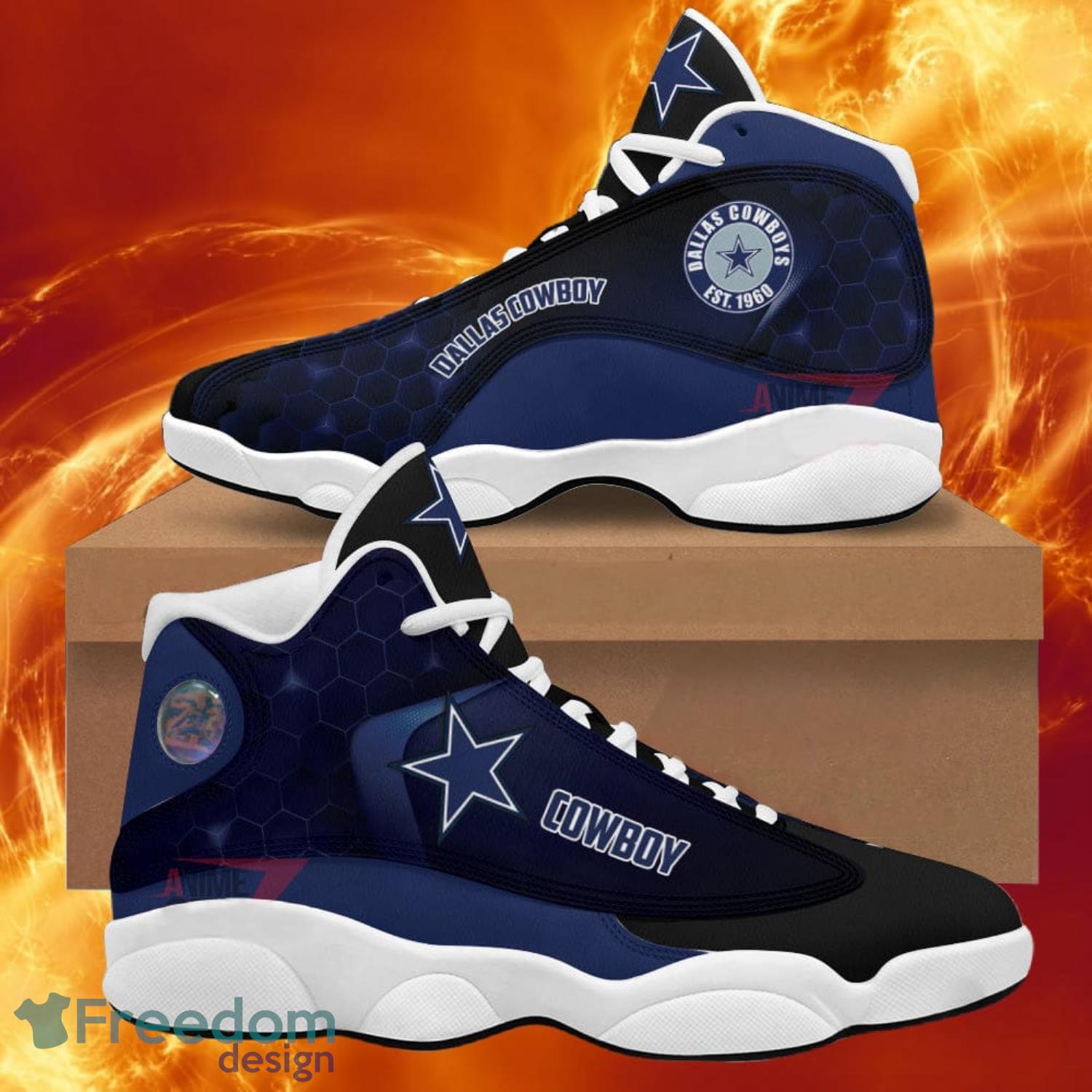 Dallas Cowboy Air Jordan 13 Sneakers Nfl Custom Sport Shoes Product Photo 1