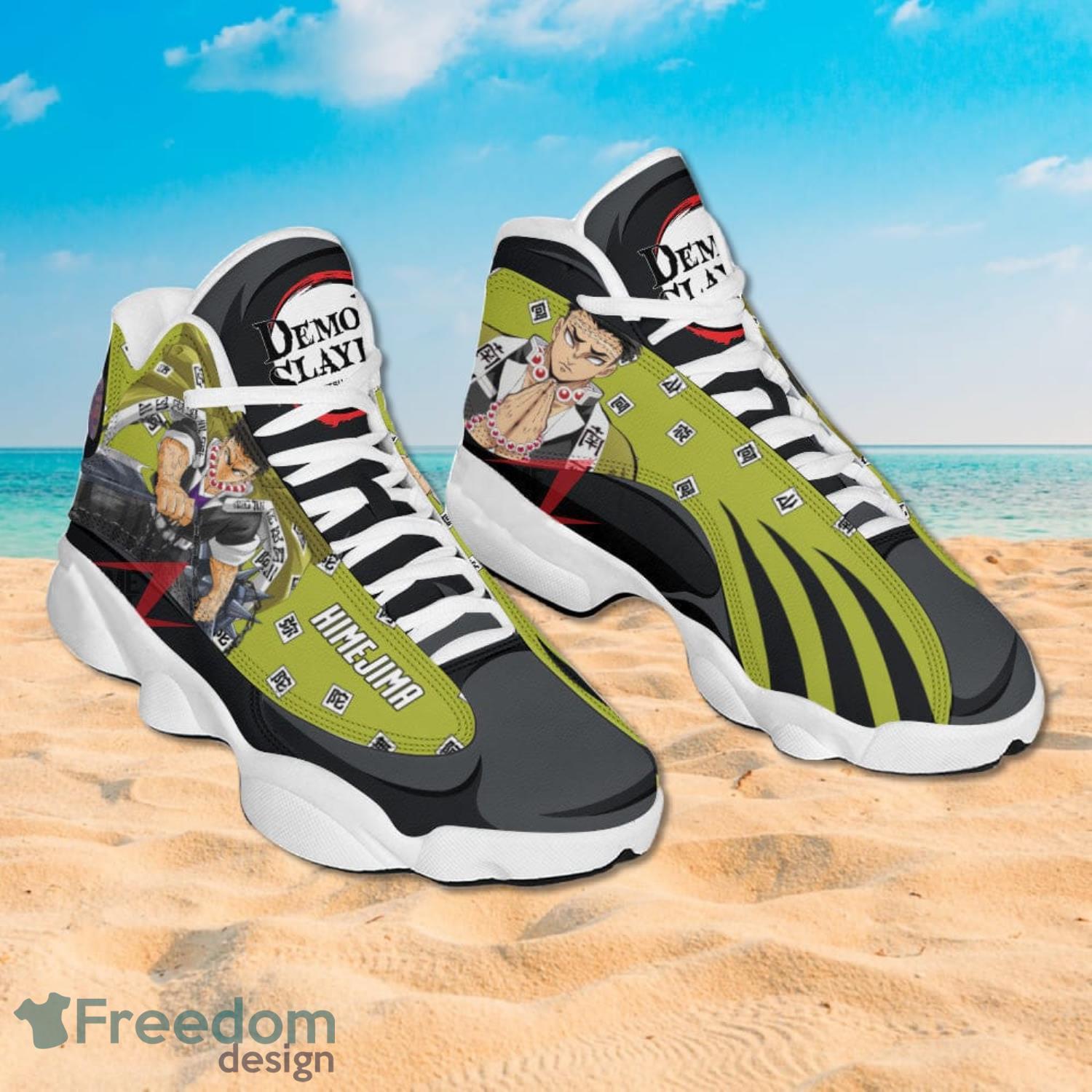 Demon Slayer Air Jd13 Sneakers Gyomei Himejima Anime Shoes Gift For Fans Product Photo 2