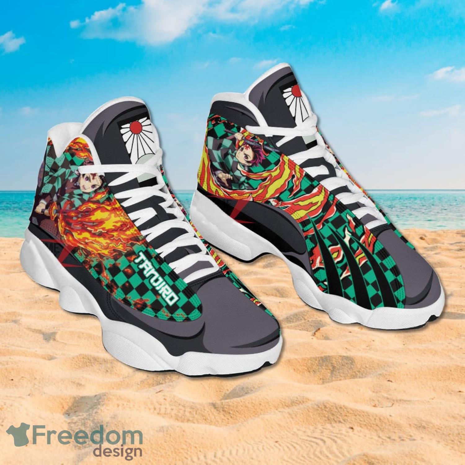 Demon Slayer Jd13 Sneakers Kamando Tanjiro Sun Breathing Anime Shoes Gift For Fans Product Photo 2