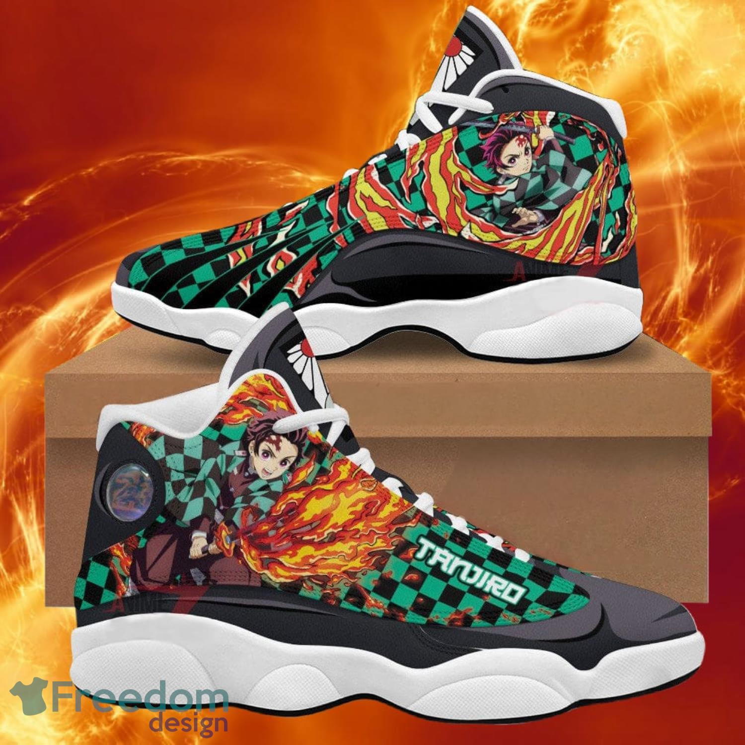 Demon Slayer Jd13 Sneakers Kamando Tanjiro Sun Breathing Anime Shoes Gift For Fans Product Photo 1