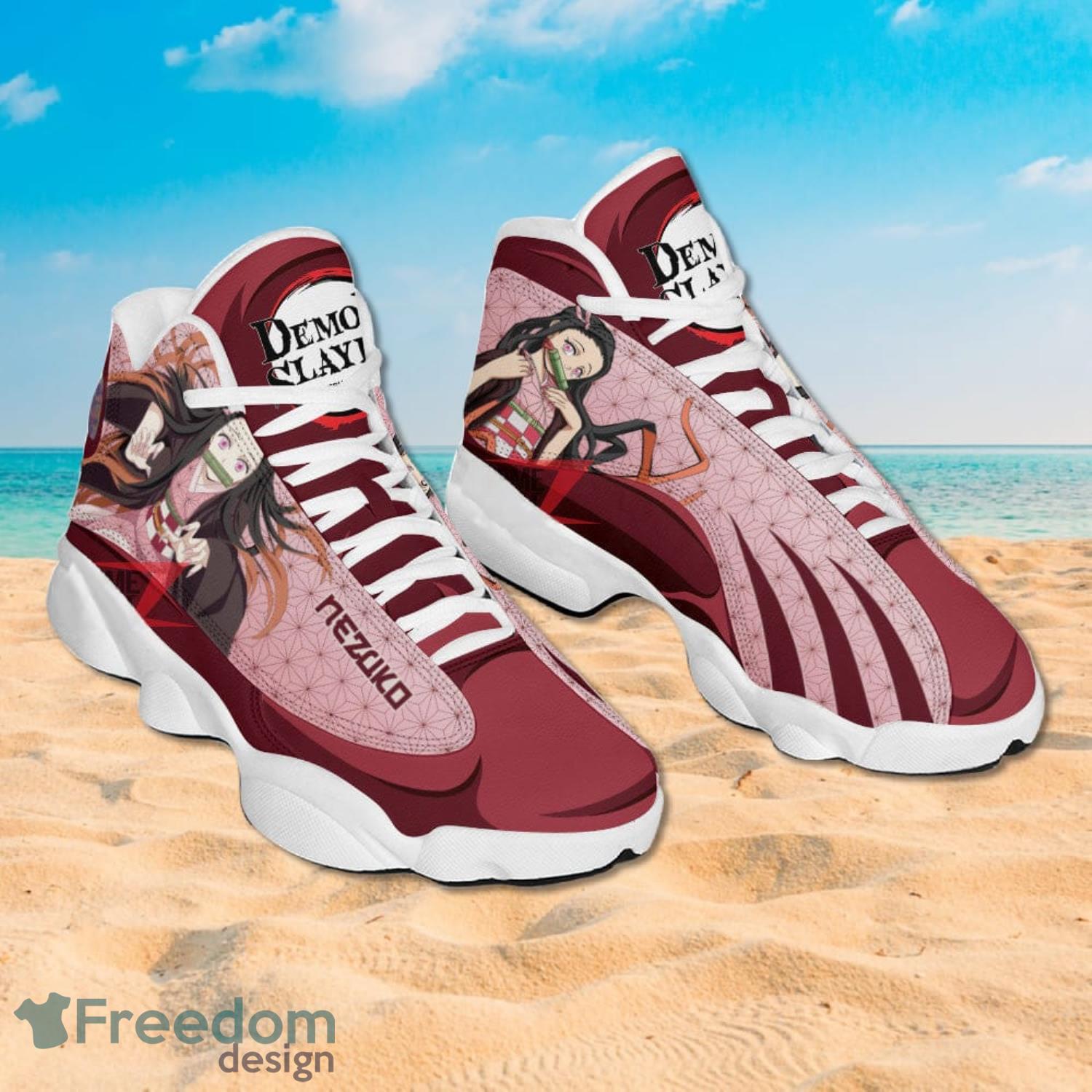 Demon Slayer Jd13 Sneakers Nezuko Jordan 13 Sneakers Anime Shoes Gift For Fans Product Photo 2