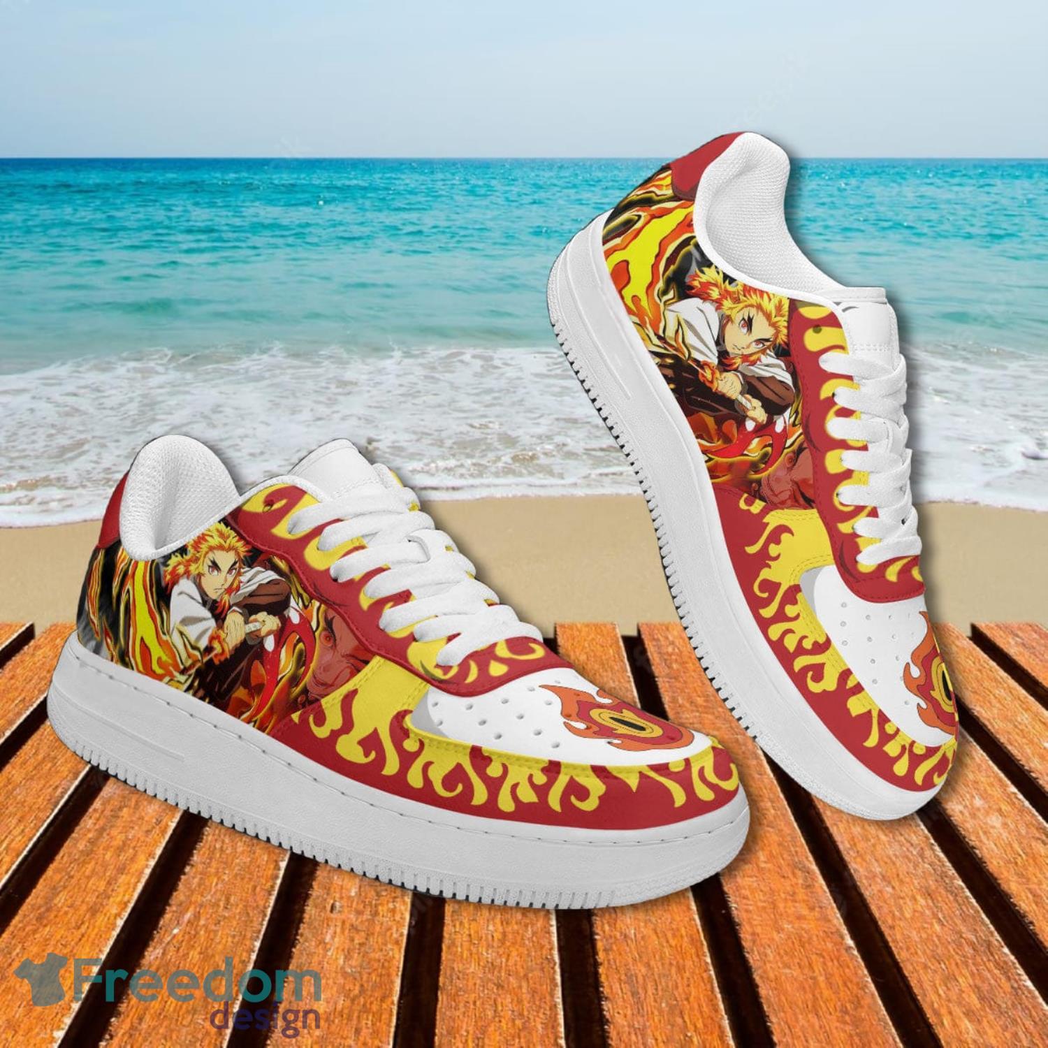 Demon Slayer Rengoku Air Force Shoes Gift For Animes Fans Product Photo 2