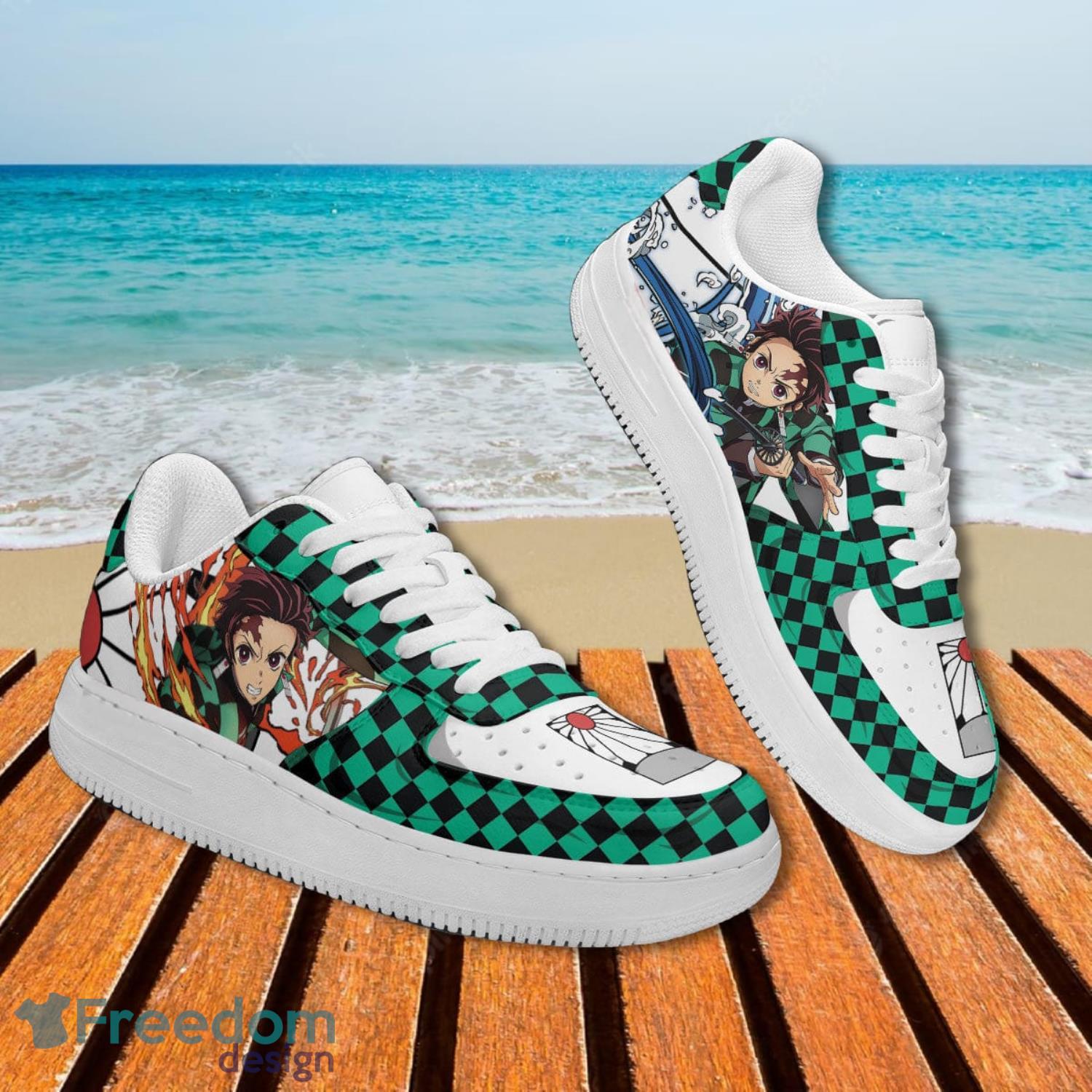 Demon Slayer Tanjiro Air Force Shoes Gift For Animes Fans Product Photo 2