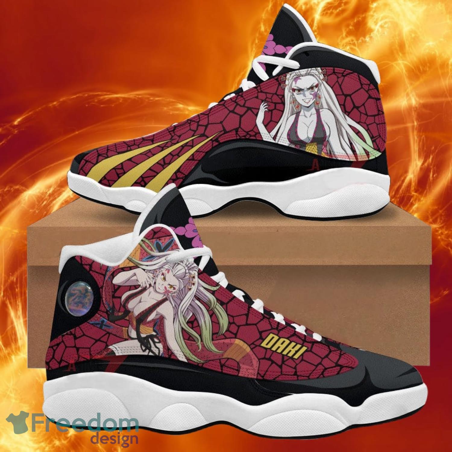 Demon Slayers Daki Air Jordan 13 Anime Shoes Gift For Fans Product Photo 1