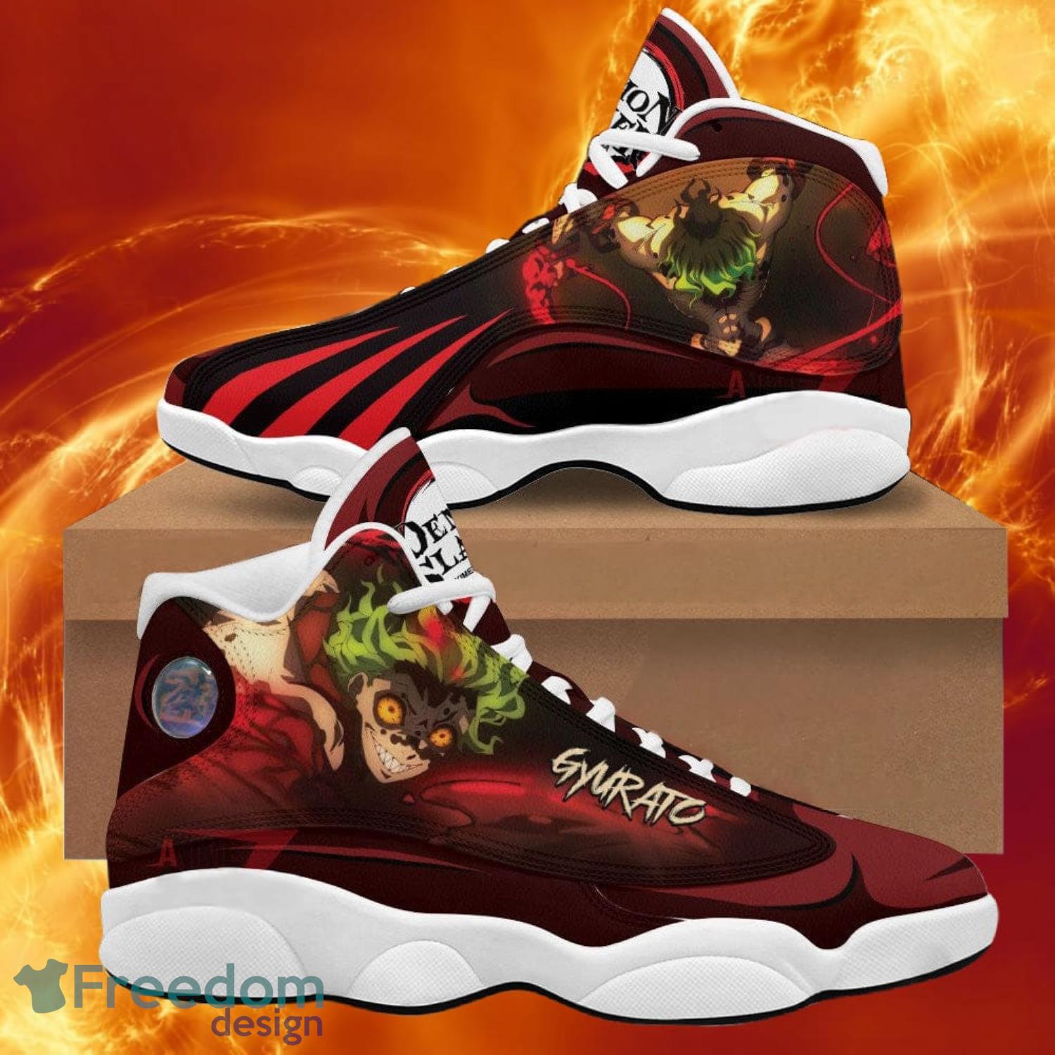 Demon Slayers Gyutaro Air Jordan 13 Anime Shoes Gift For Fans Product Photo 1