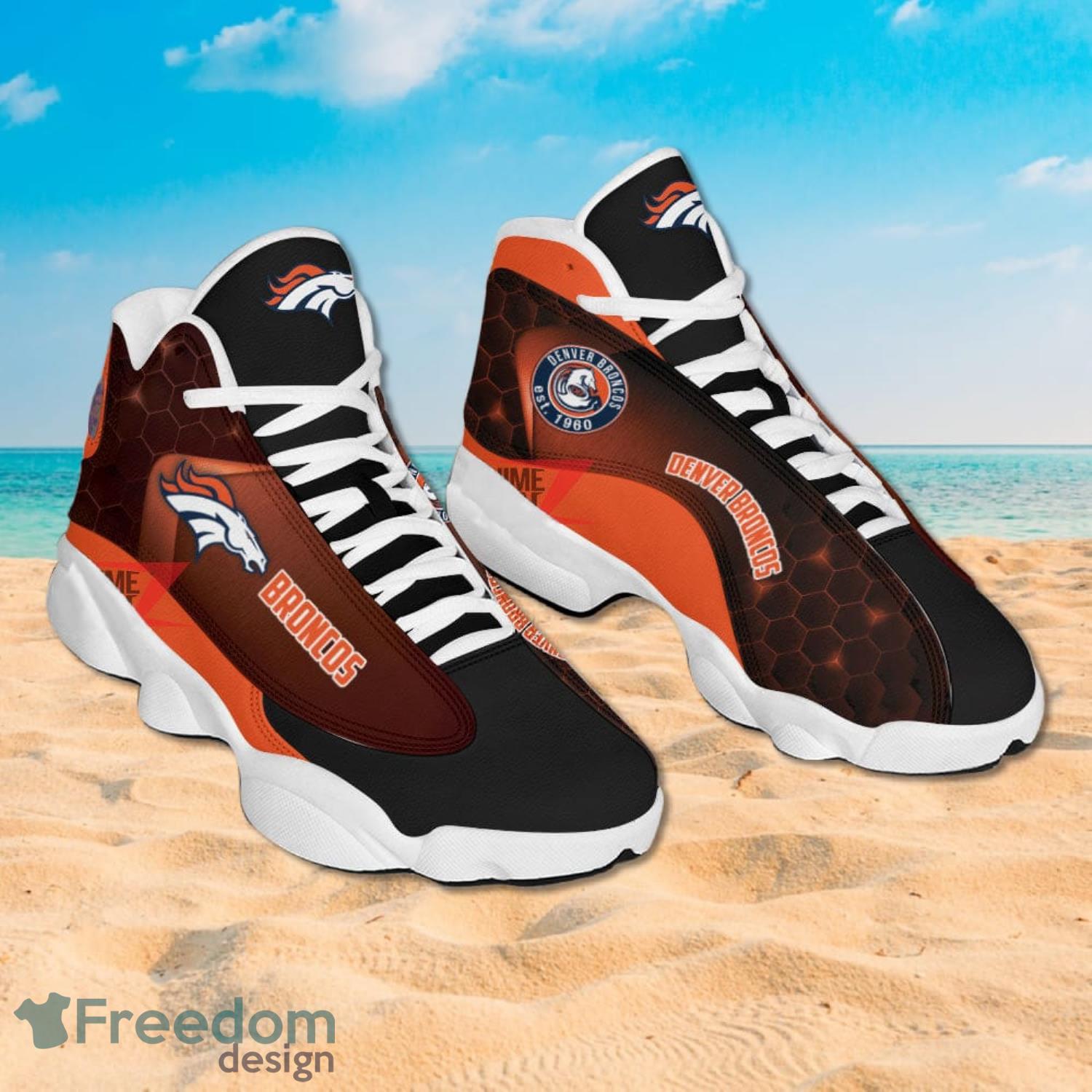 Denver Broncos Air Jordan 13 Sneakers Nfl Custom Sport Shoes Product Photo 2