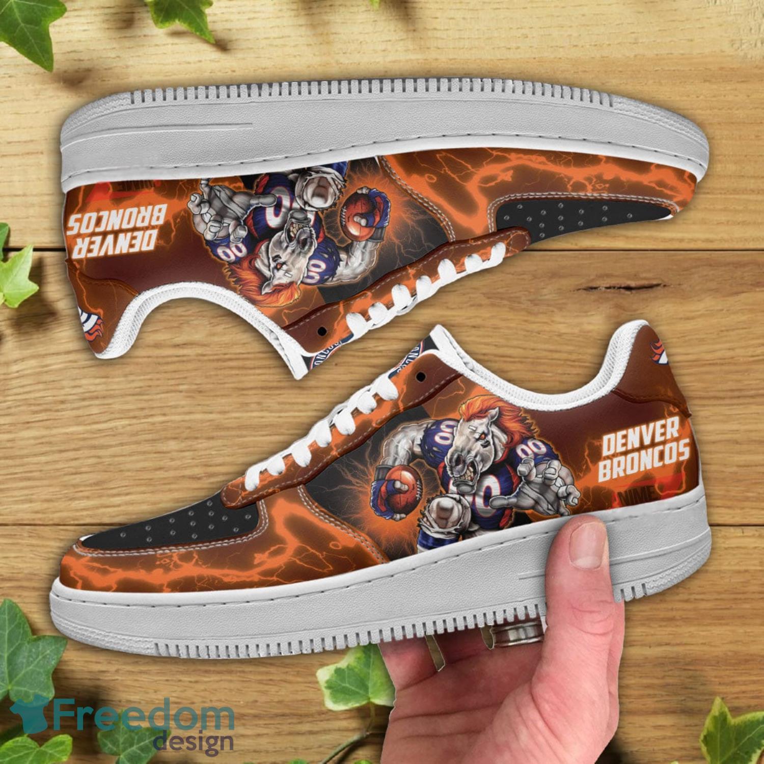 Denver Broncos NFL Air Force Shoes Gift For Fans Product Photo 2