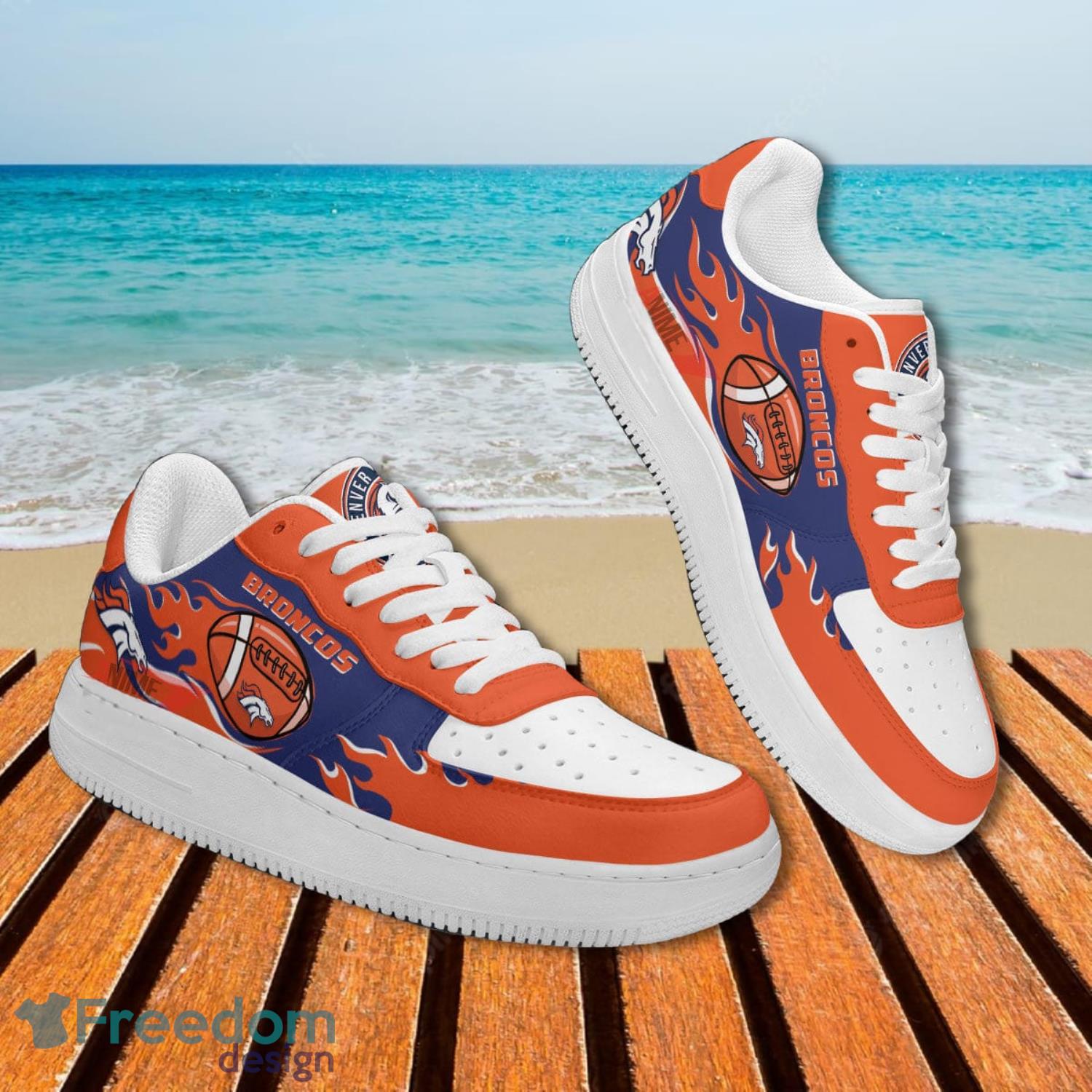 Denver Broncos NFL Orange Air Force Shoes Gift For Fans