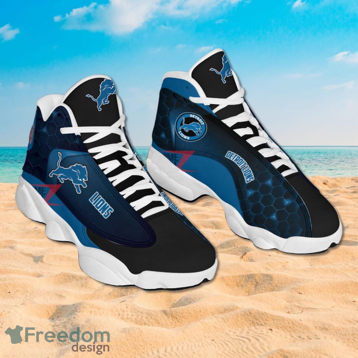 Detroit Lions Air Jordan 13 Sneakers Nfl Custom Sport Shoes Product Photo 2