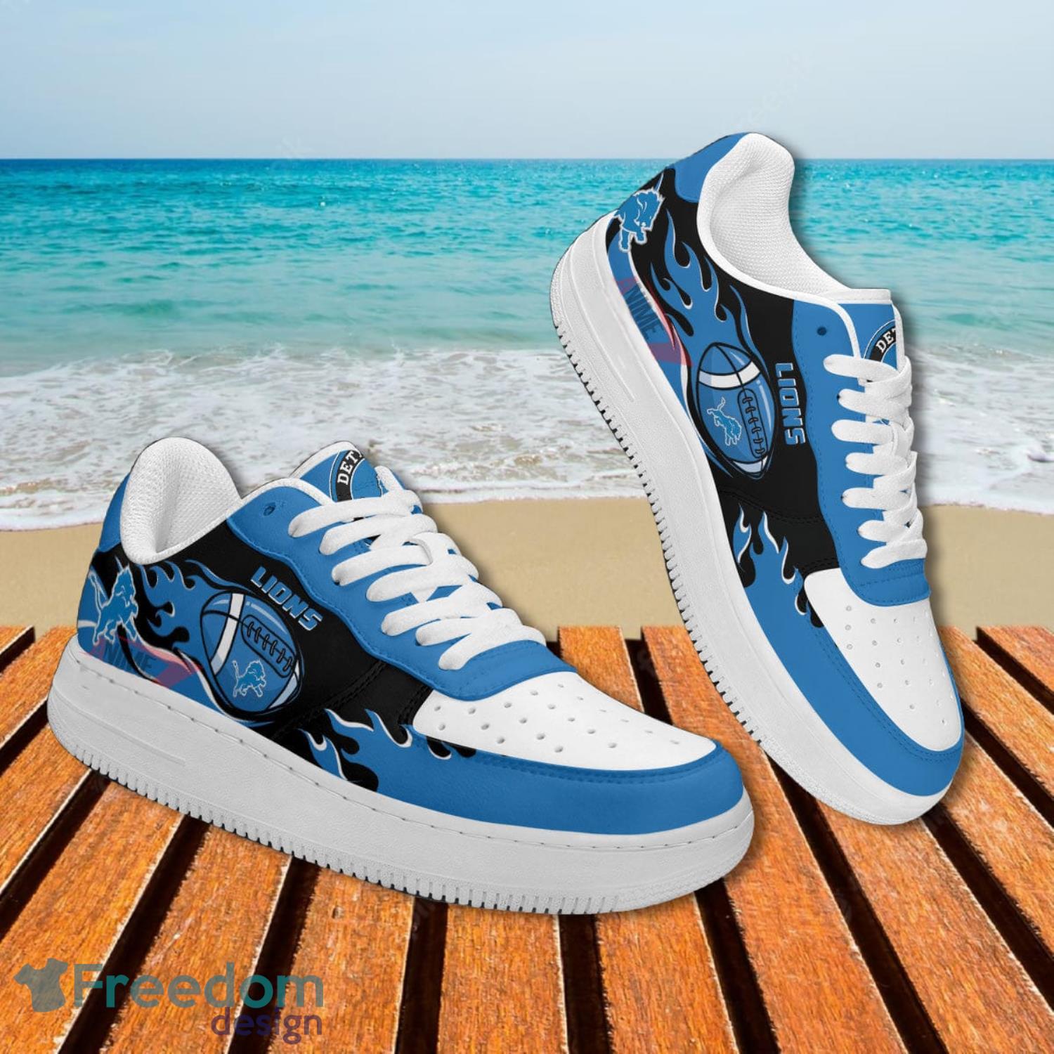 Detroit Lions Air Jordan Hightop Shoes - Freedomdesign