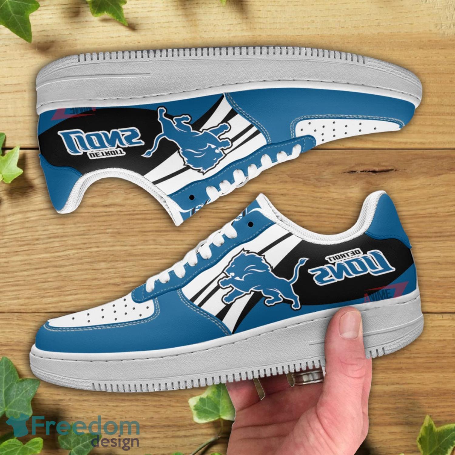 Detroit Lions NFL Blue Air Force Shoes Gift For Fans Product Photo 2