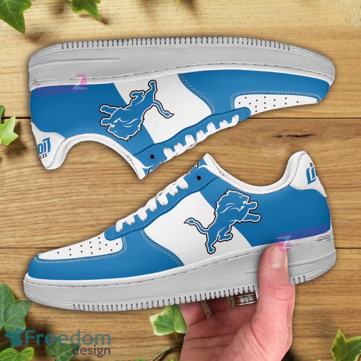 Detroit Lions NFL Logo Air Force Shoes Gift For Fans Product Photo 2