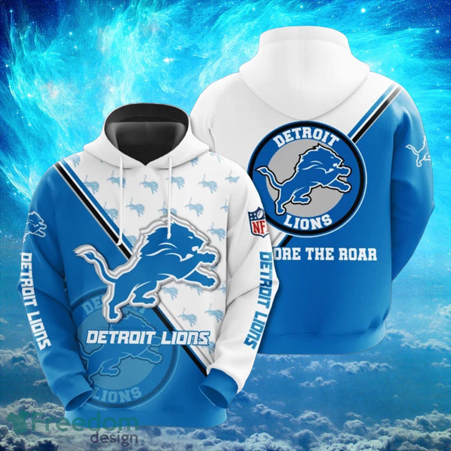 Detroit Lions 3D Hoodies death smoke graphic Gift For Mens