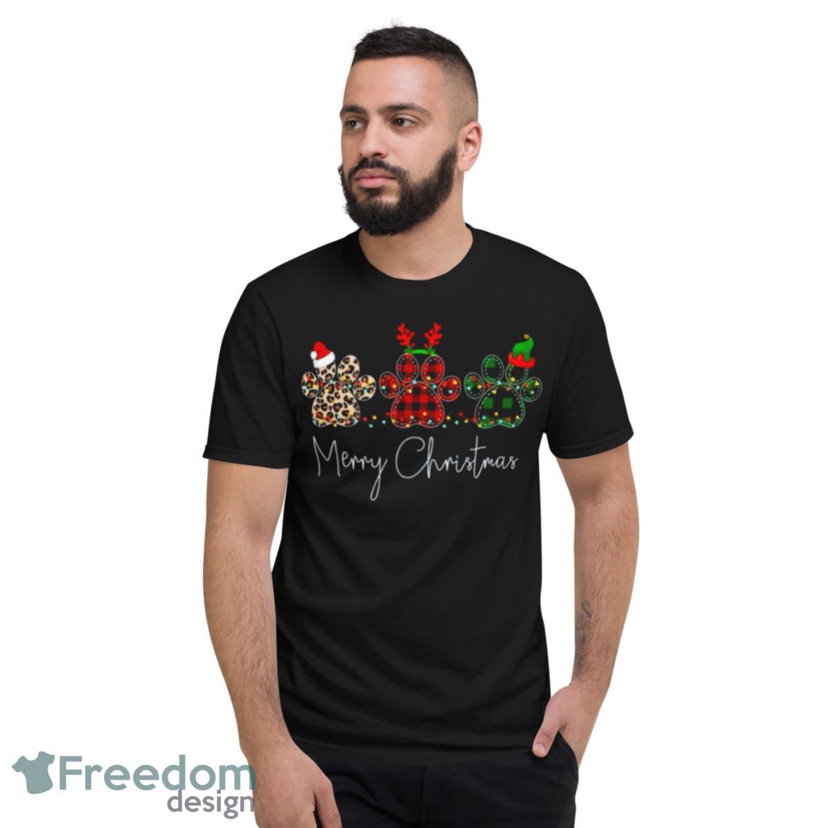 Dog Paws Christmas Shirt - Short Sleeve T-Shirt