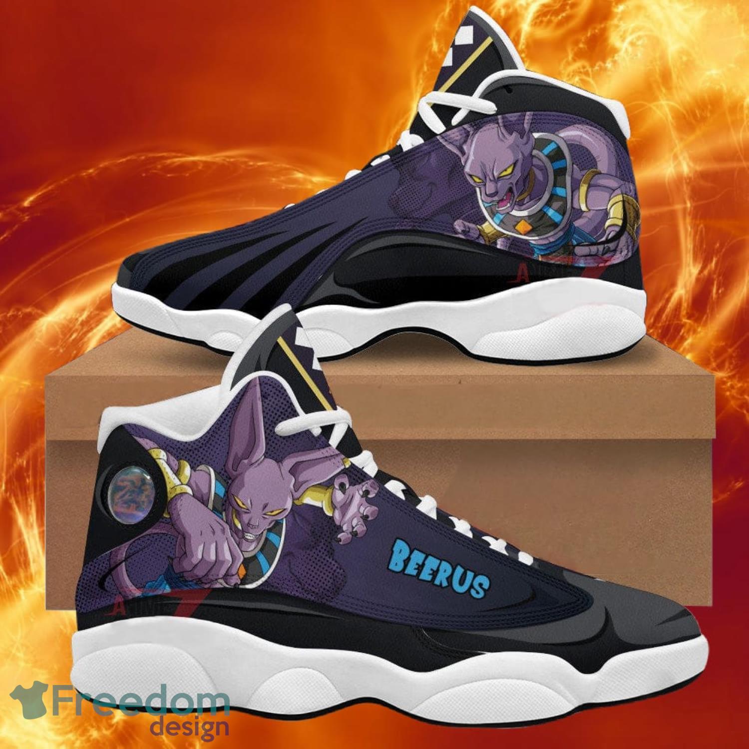 Frieza Black Jordan 1 Sneaker Boots, Limited Edition Dragon Ball