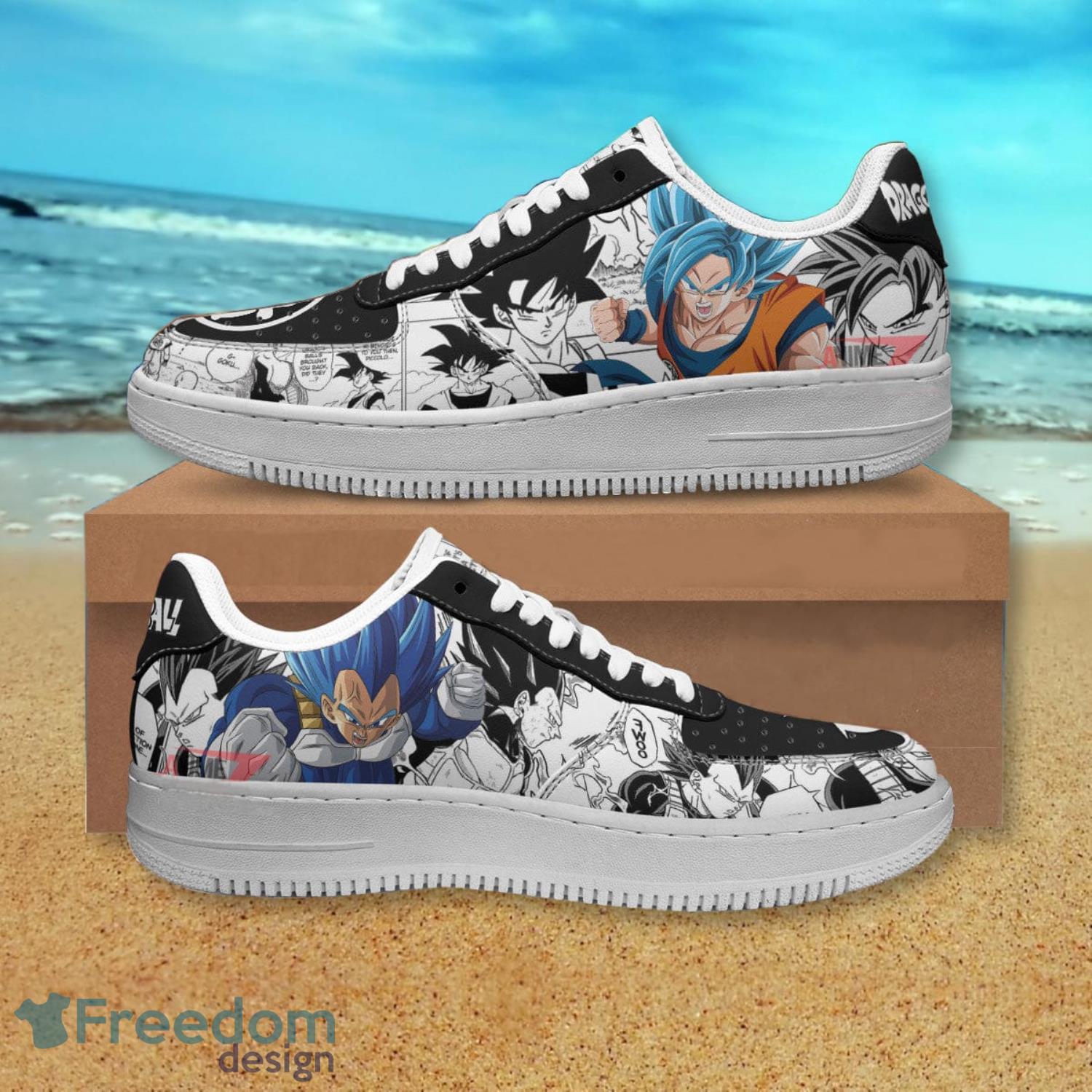 Dragon Ball Goku Vegeta Blue Sneakers Air Force Shoes Gift For Anime's Fans Product Photo 1