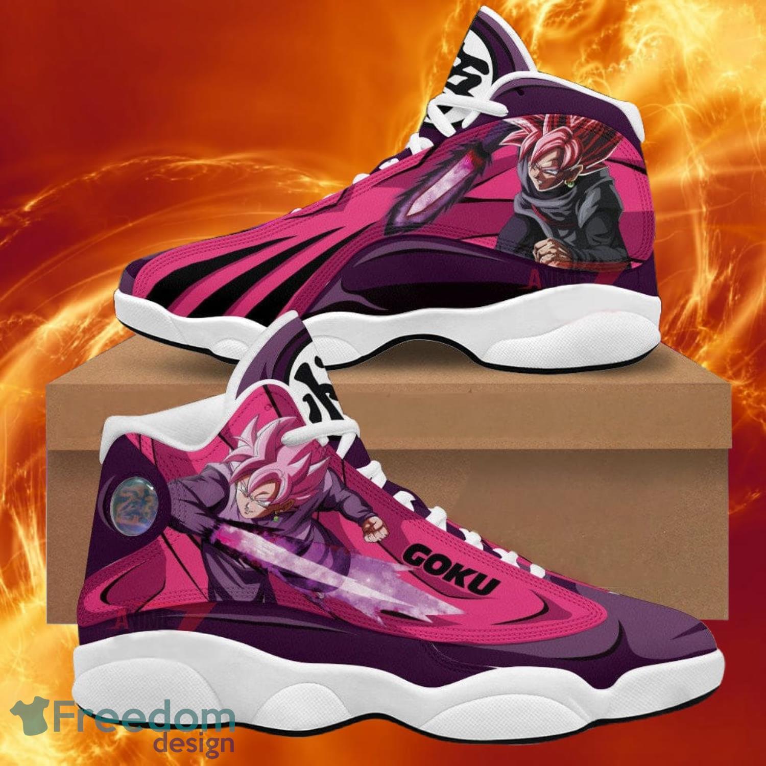 Dragon Ball Sneakers Goku Black Rose Air Jordan 13 Sneakers Anime Shoes Gift For Fans Product Photo 1