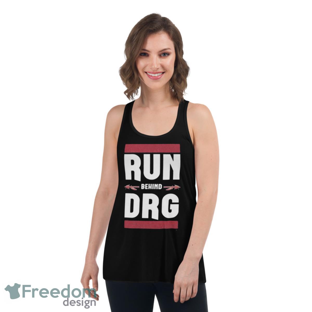 Florida State Football Run Behind DRG Shirt - Womens Flowy Racerback Tank Florida State Football Run Behind DRG Shirt - Womens Flowy Racerback Tank
