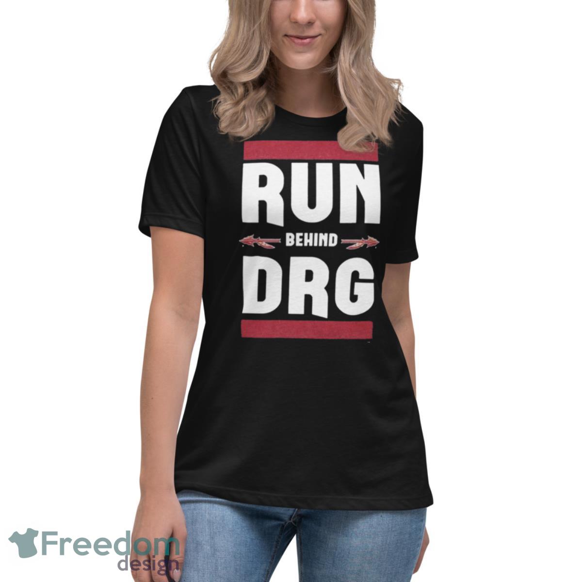 Florida State Football Run Behind DRG Shirt - Womens Relaxed Short Sleeve Jersey Tee Florida State Football Run Behind DRG Shirt - Womens Relaxed Short Sleeve Jersey Tee