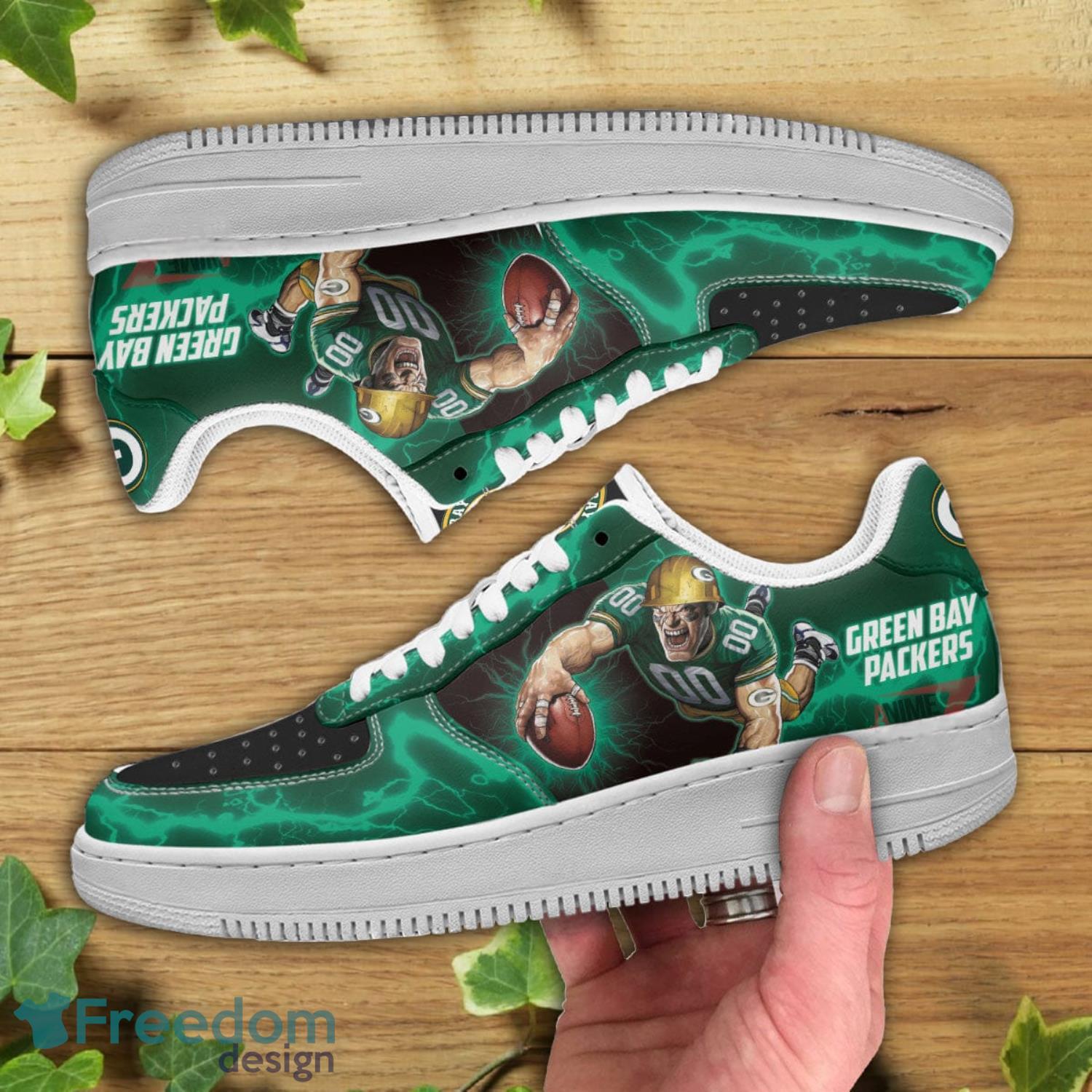 Green Bay Packers NFL Air Force Shoes Gift For Fans Product Photo 2