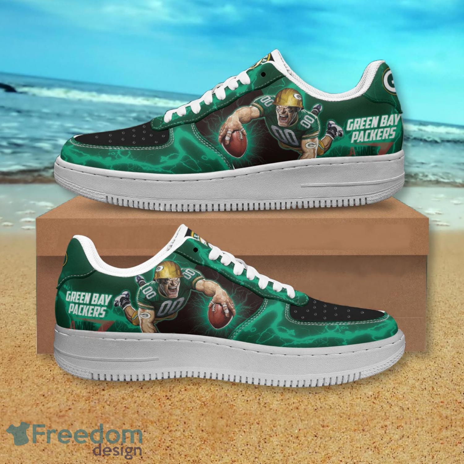 Green Bay Packers NFL Air Force Shoes Gift For Fans Product Photo 1