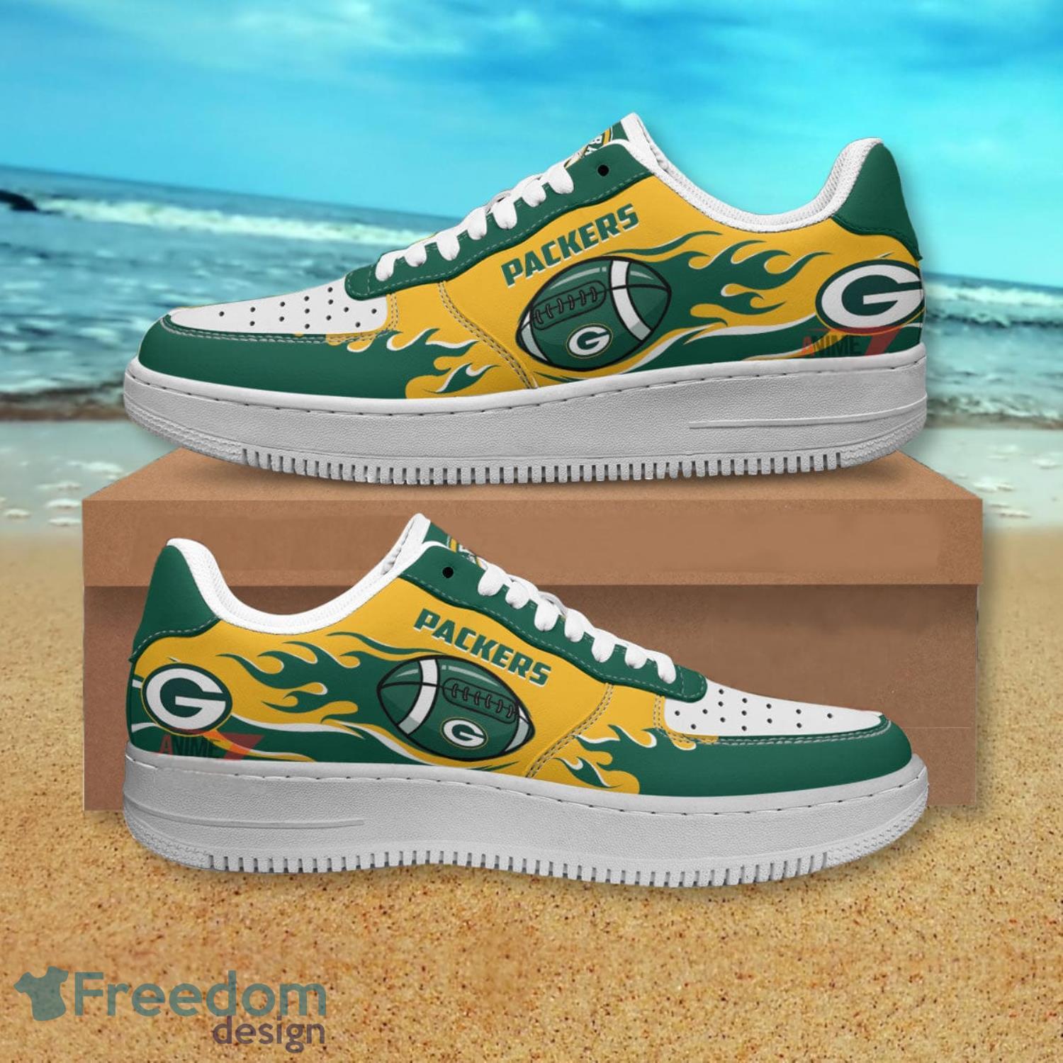 Green Bay Packers NFL Green Air Force Shoes Gift For Fans Product Photo 1