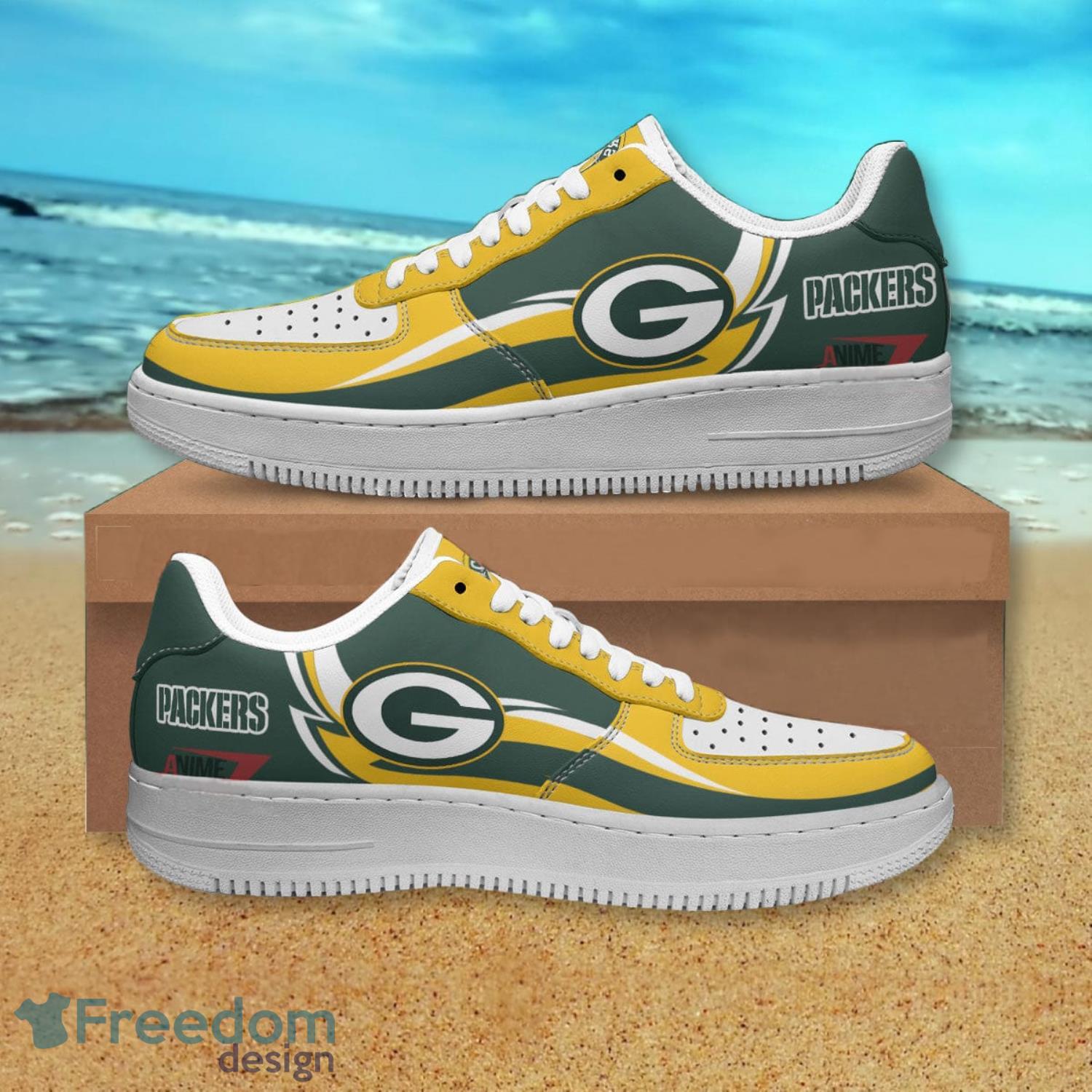 Green Bay Packers NFL Logo Air Force Shoes Gift For Fans Product Photo 2