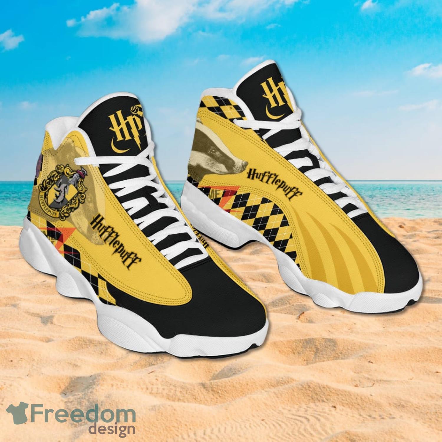 Harry Potter Hufflepuff Yellow Air Jordan 13 Sneakers Product Photo 2