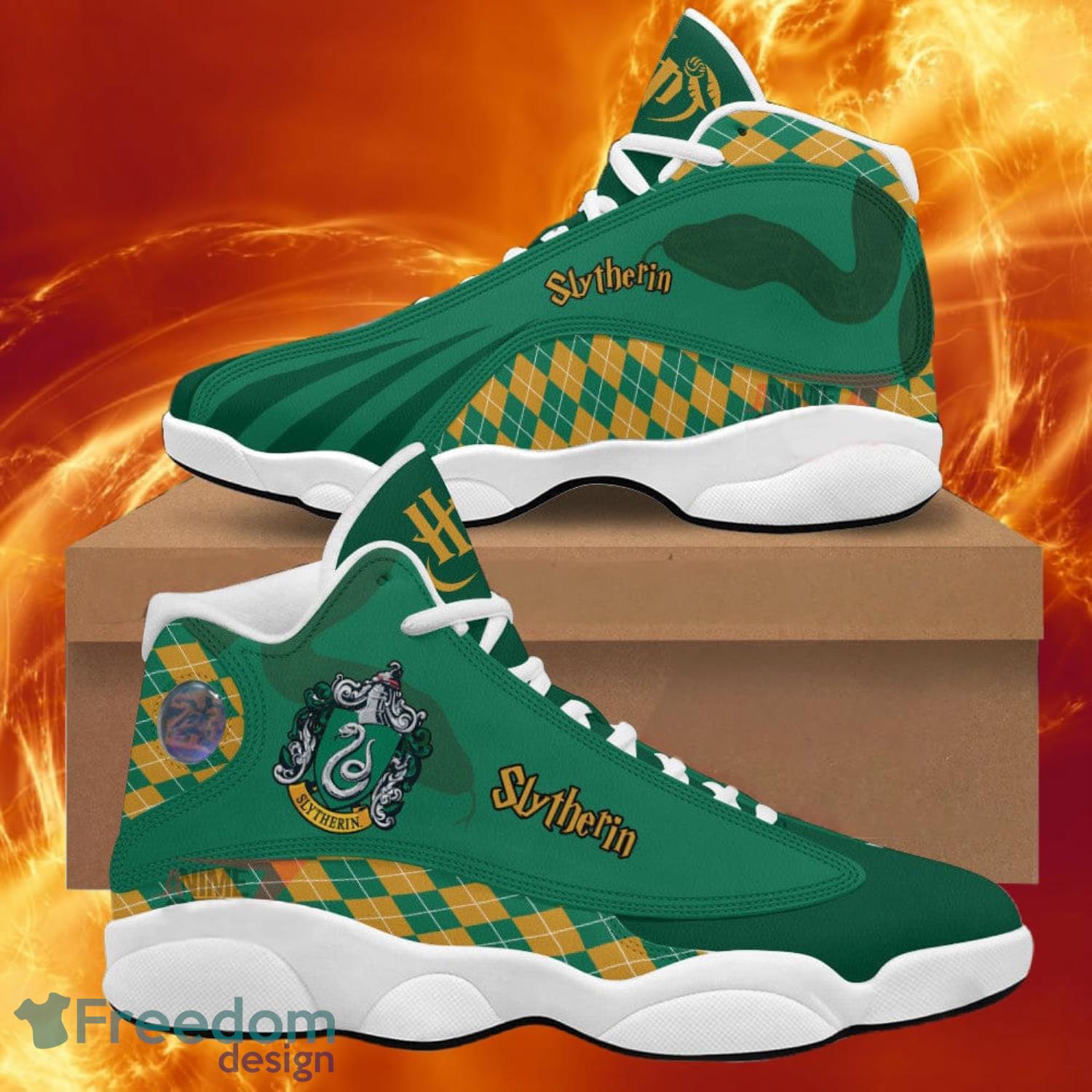 Harry Potter Slytherin Green Air Jordan 13 Sneakers Product Photo 1