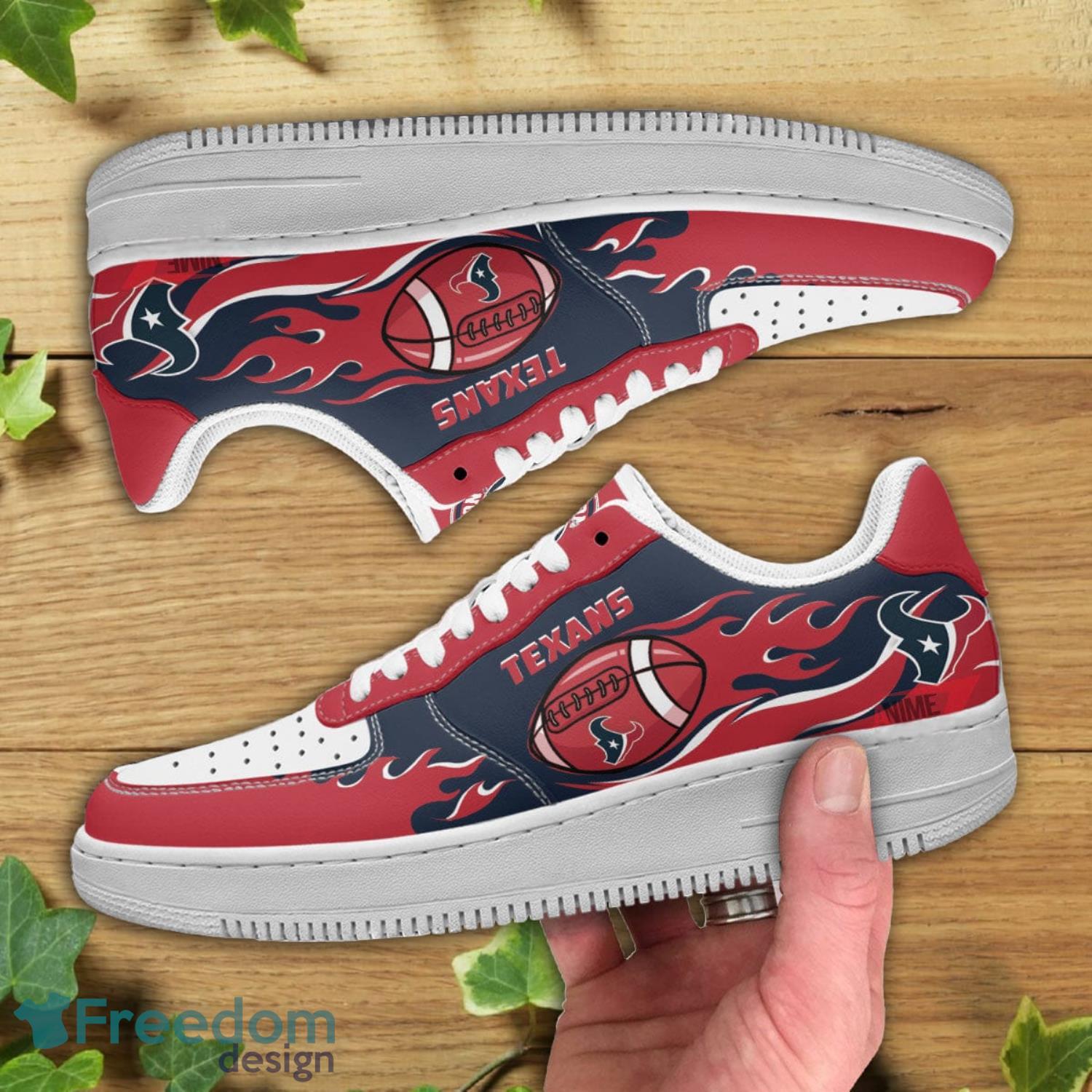 Houston Texans NFL Red Air Force Shoes Gift For Fans Product Photo 2