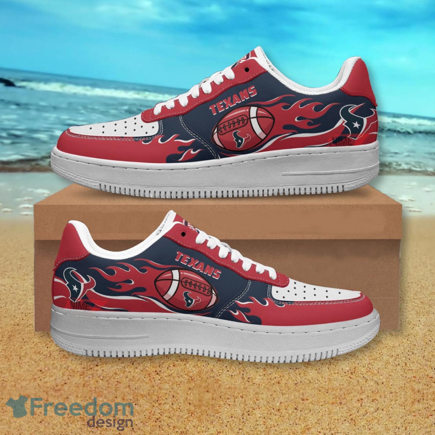 Houston Texans NFL Red Air Force Shoes Gift For Fans Product Photo 1