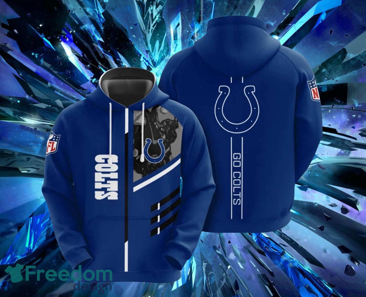 Indianapolis Colts All Blue Hoodies Full Over Print Product Photo 1