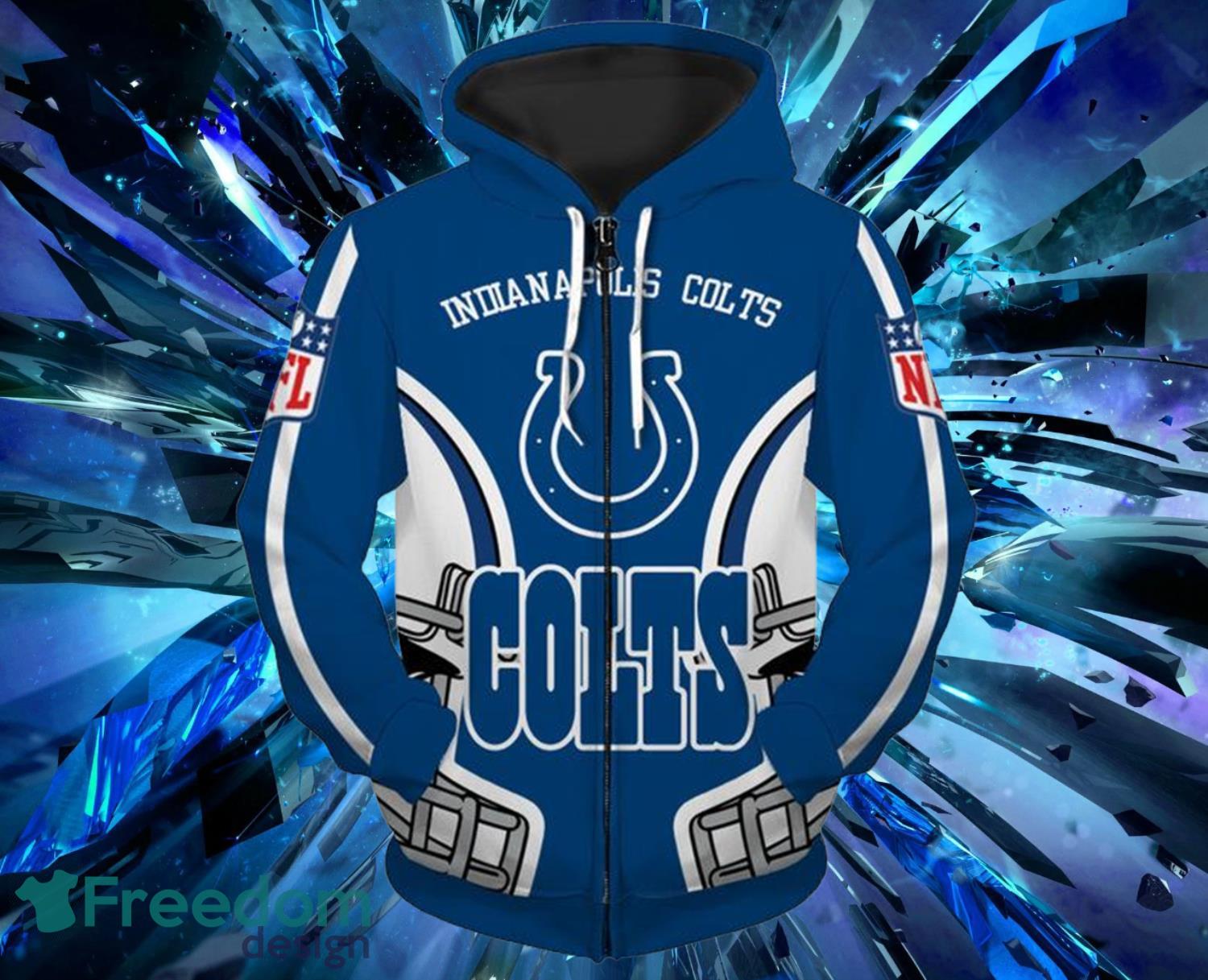 Indianapolis Colts Blue Hoodies Full Over Print Product Photo 2