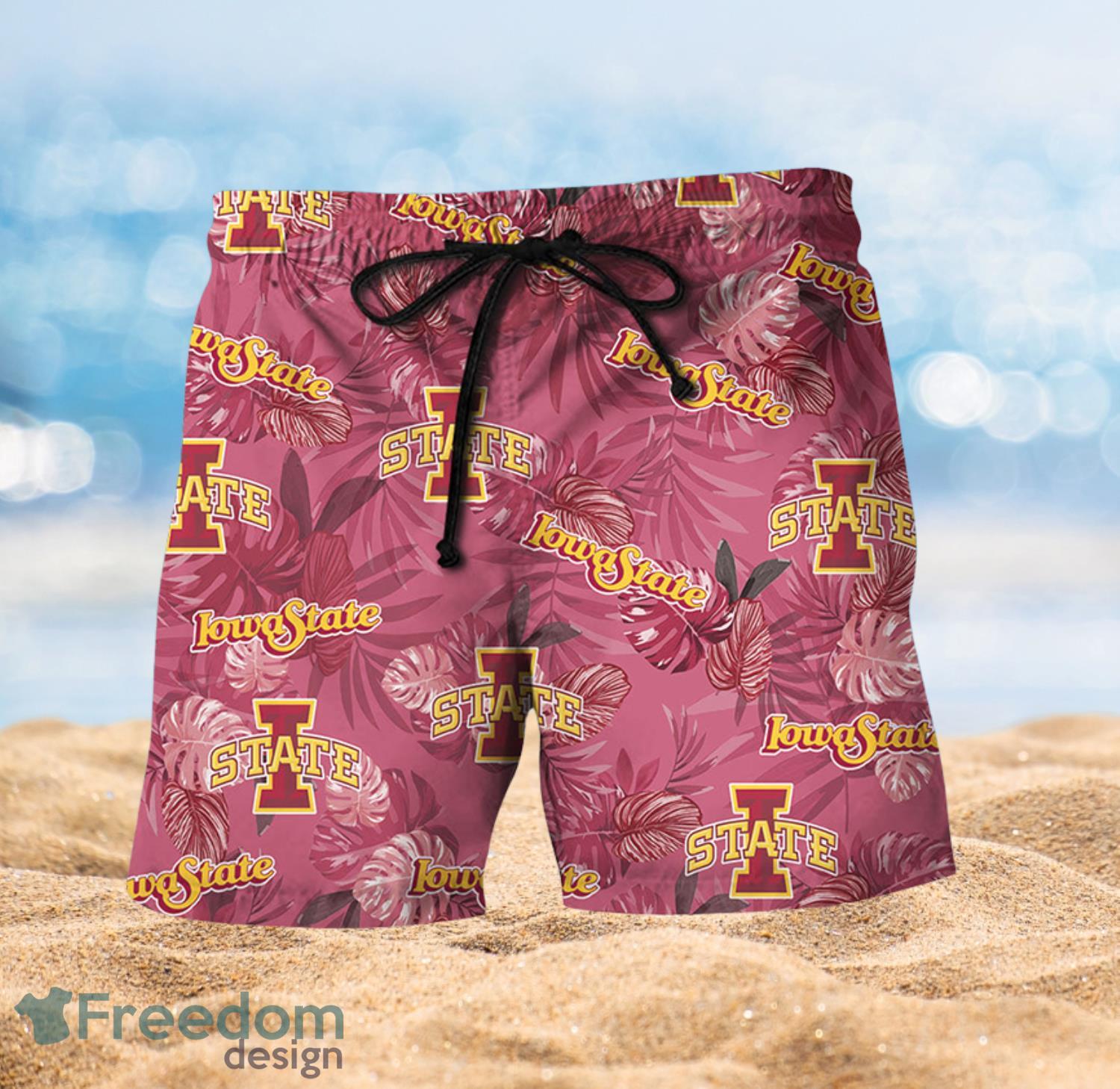 Iowa State Cyclones Hawaiian Shorts and Shirt Summer Beach Shirt Full Over Print Product Photo 2