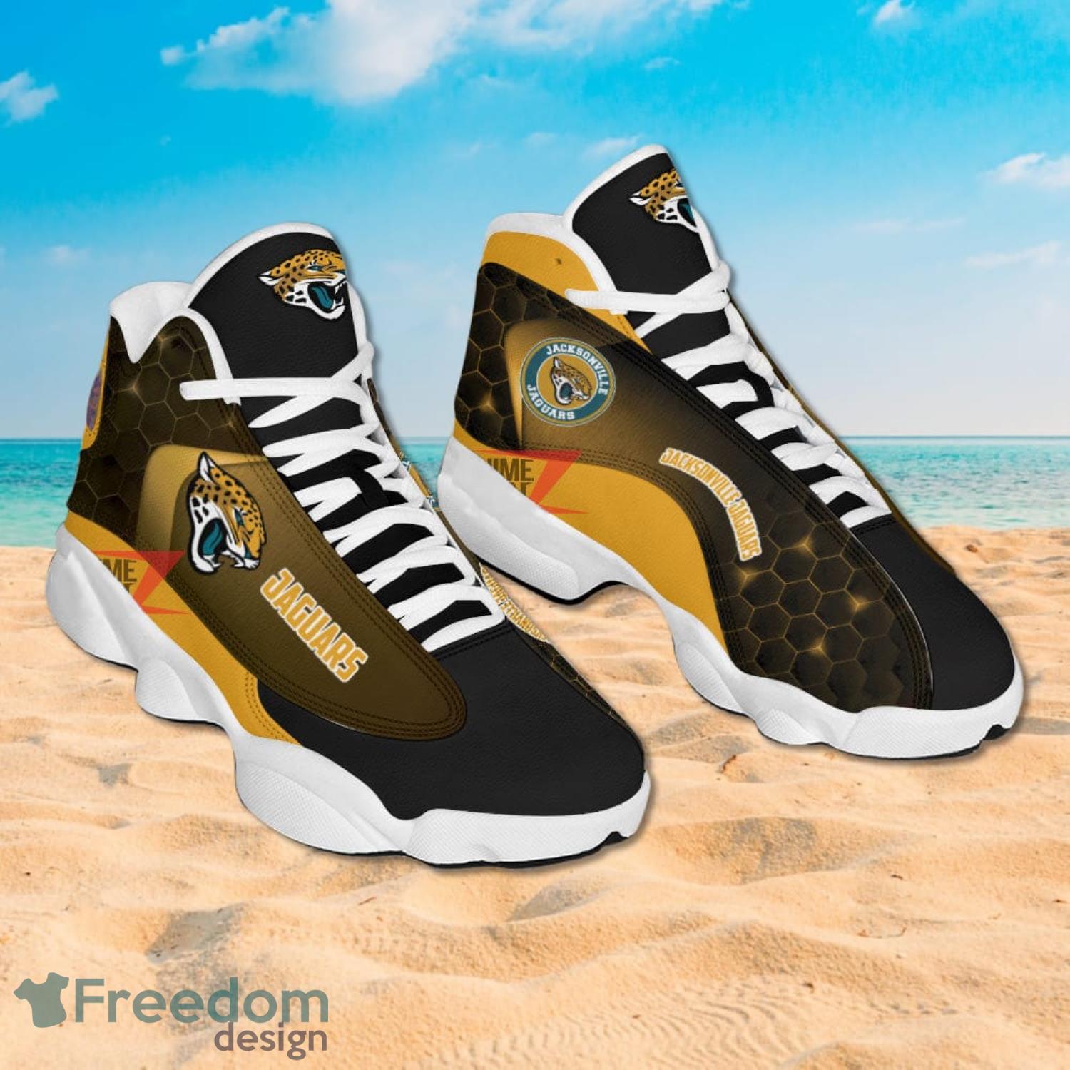 Jacksonville Jaguars Air Jordan 13 Sneakers Nfl Custom Sport Shoes Product Photo 2