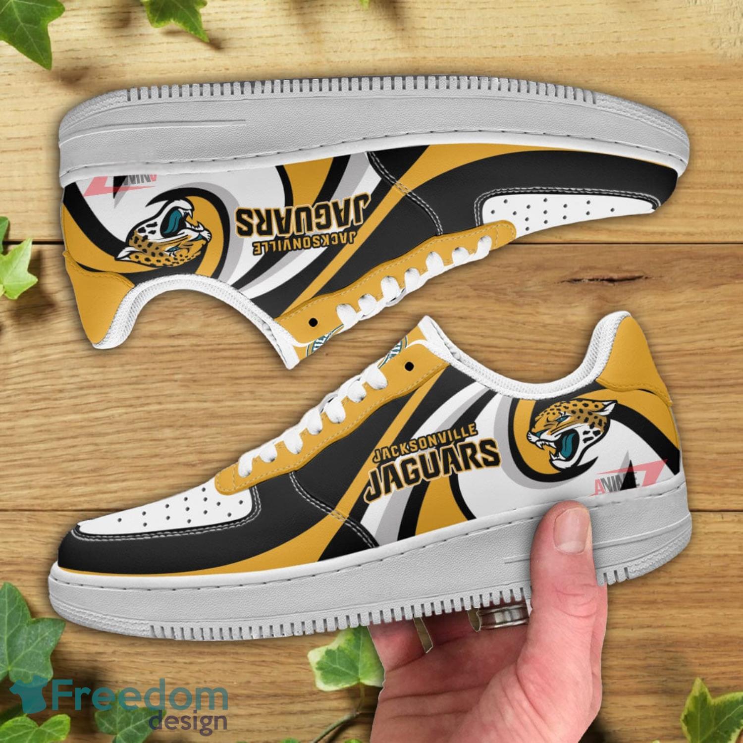 Jacksonville Jaguars NFL Yellow Air Force Shoes Gift For Fans Product Photo 2