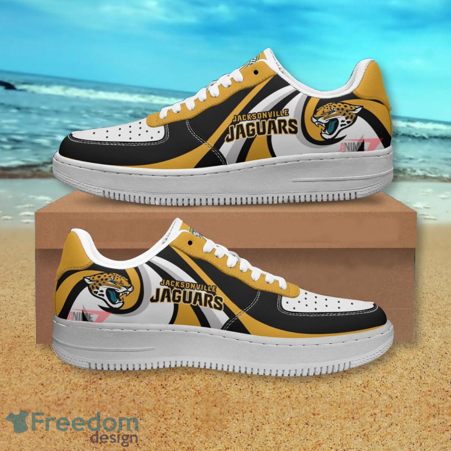 Jacksonville Jaguars NFL Yellow Air Force Shoes Gift For Fans Product Photo 1