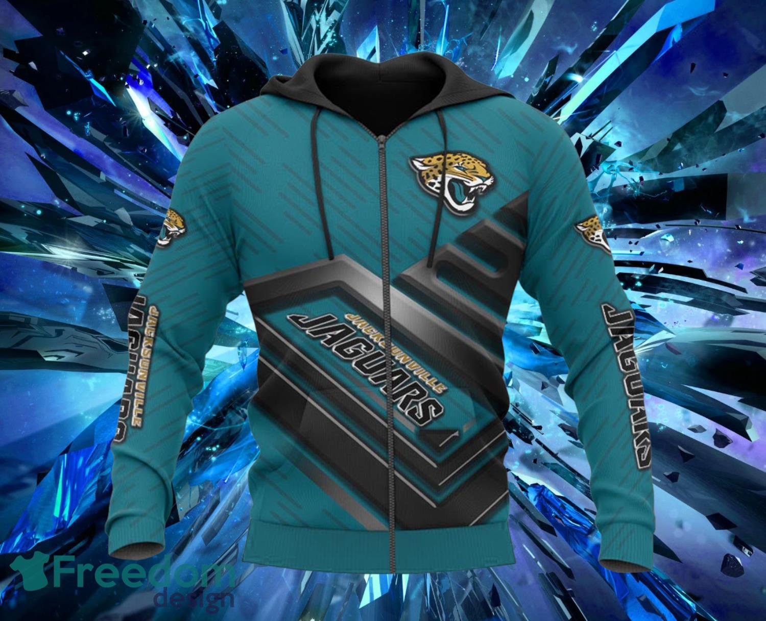 Jacksonville Jaguars Zip Up Hoodies Full Over Print Product Photo 1