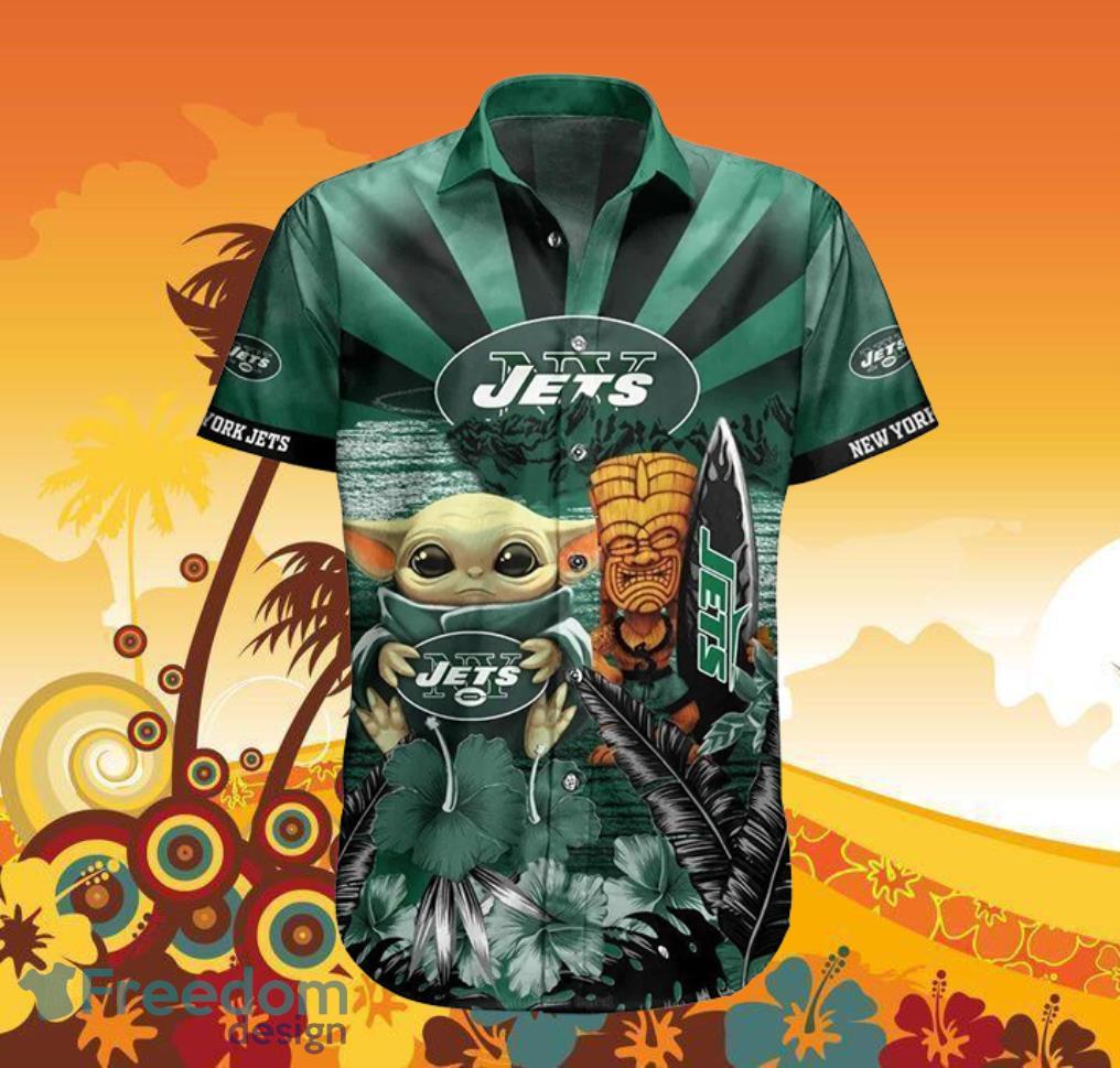 Jets Baby Yoda Star Wars Beach Summer Hawaiian Shirt Full Over Print Product Photo 2