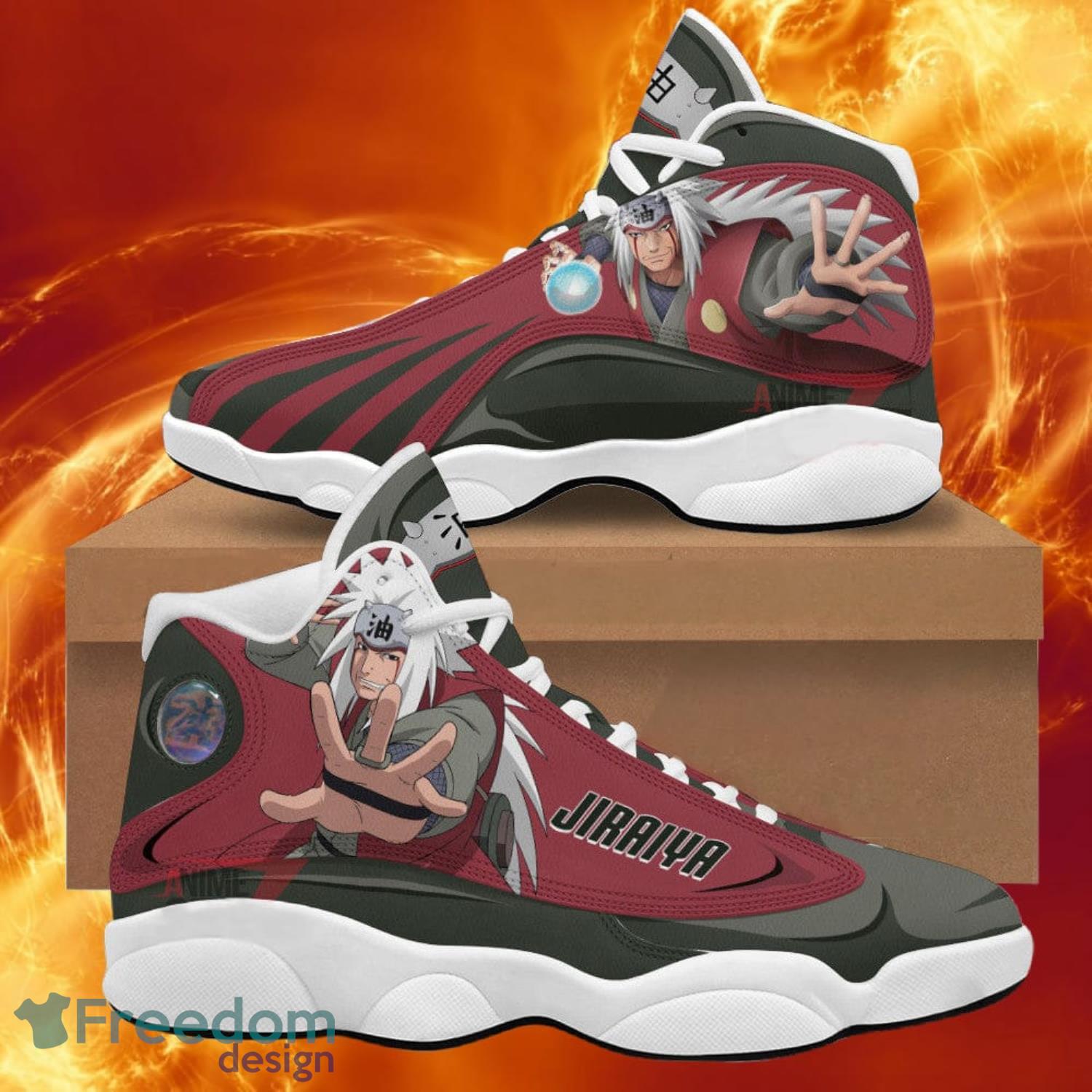 Jiraiya Naruto Air Jordan 13 Sneakers Anime Shoes Gift For Fans Product Photo 1