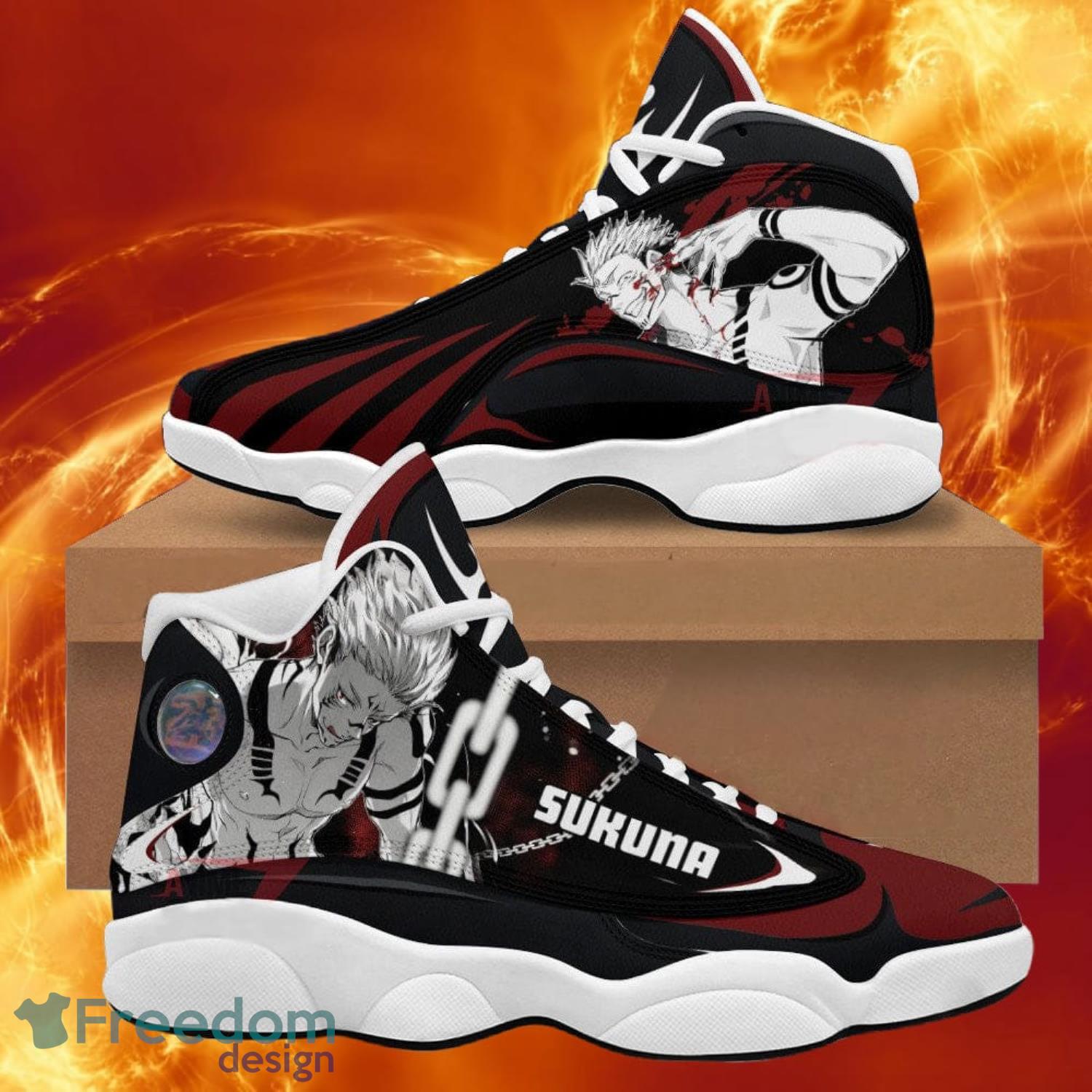 Jujutsu Kaisen Yuji Itadori X Sukana Air Jordan 13 Anime Shoes Gift For Fans Product Photo 1