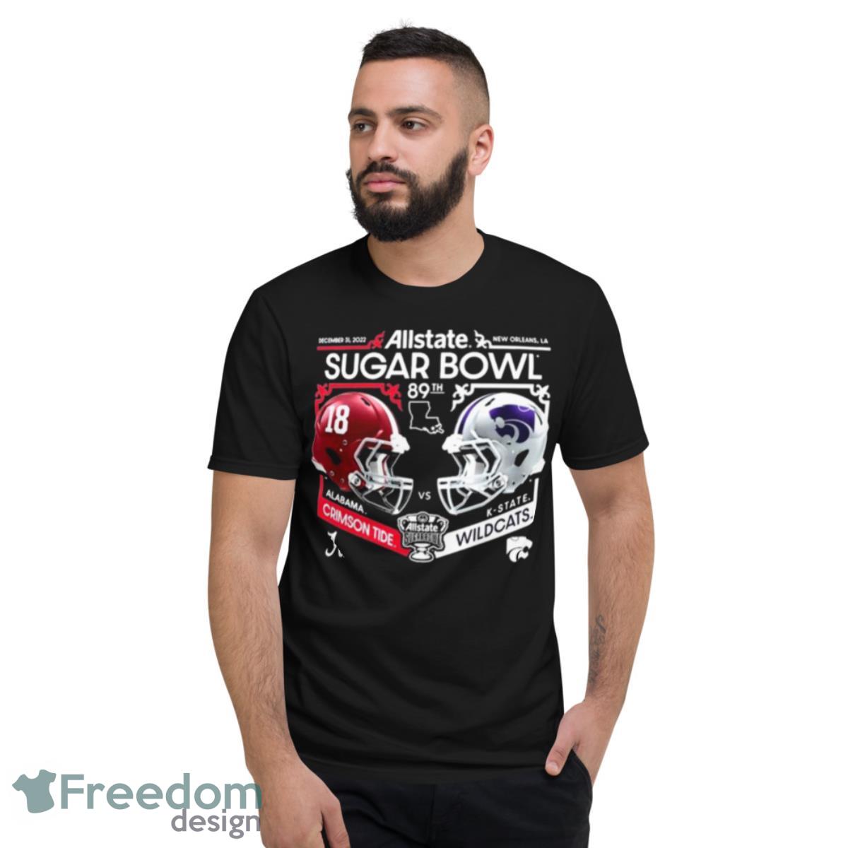 K State vs Alabama Allstate Sugar Bowl 2022 Vintage Helmet Matchup Shirt - Short Sleeve T-Shirt