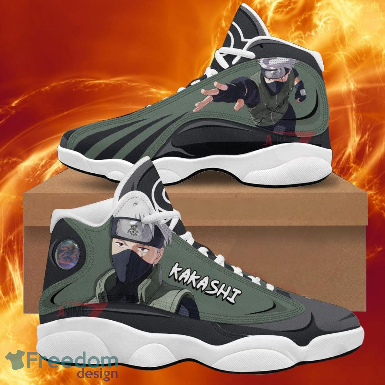 Kakashi Naruto Anime Air Jordan 13 Sneakers Anime Shoes Gift For Fans Product Photo 1