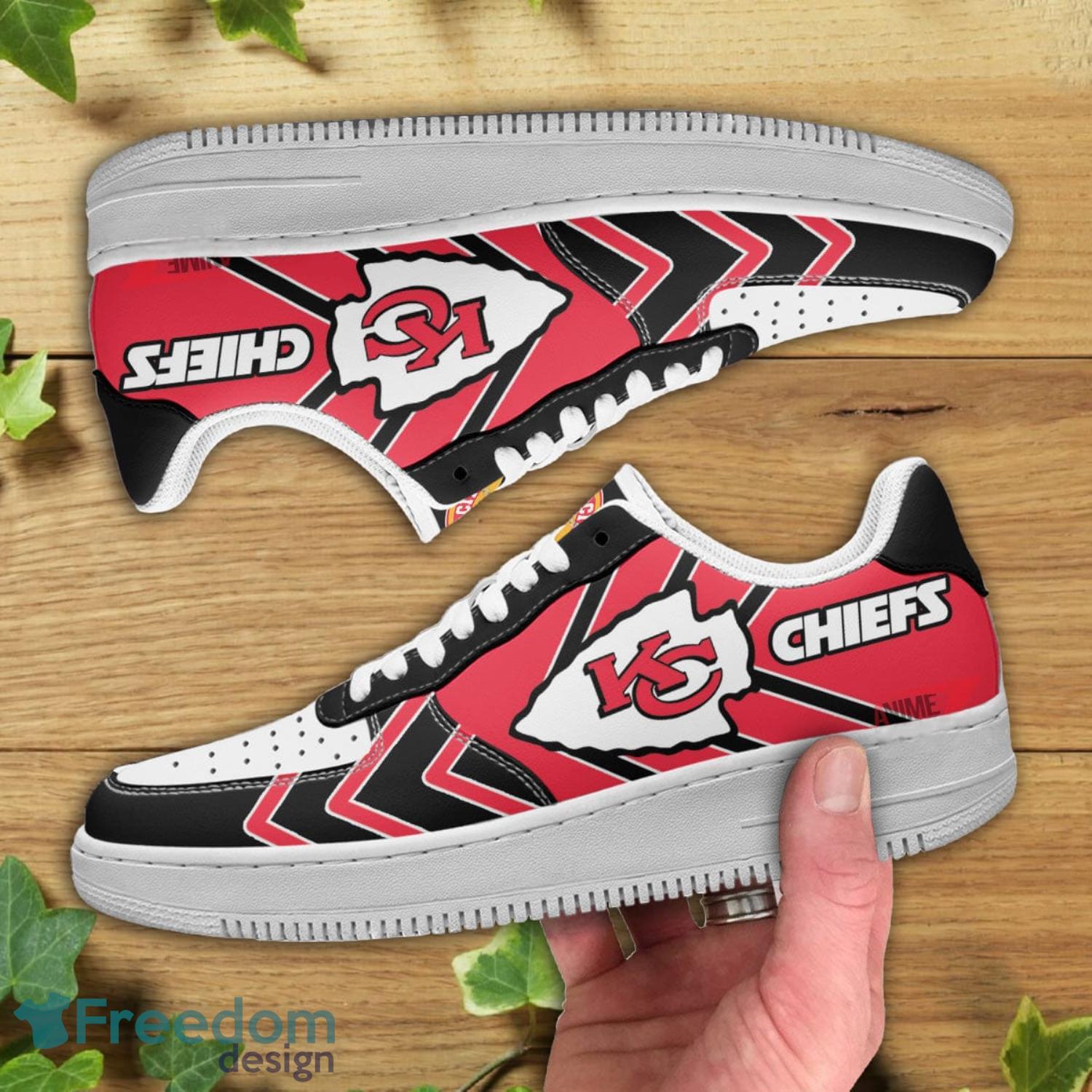 Kansas City Chiefs NFL Black Red Air Force Shoes Gift For Fans Product Photo 2