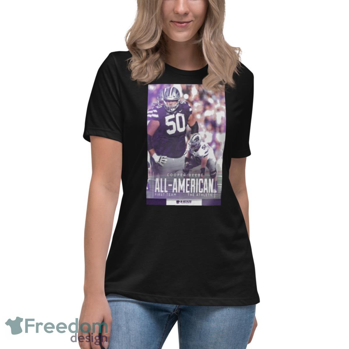 Kansas State The Athletic Cooper Beebe All American First Team Poster shirt - Womens Relaxed Short Sleeve Jersey Tee Kansas State The Athletic Cooper Beebe All American First Team Poster shirt - Womens Relaxed Short Sleeve Jersey Tee