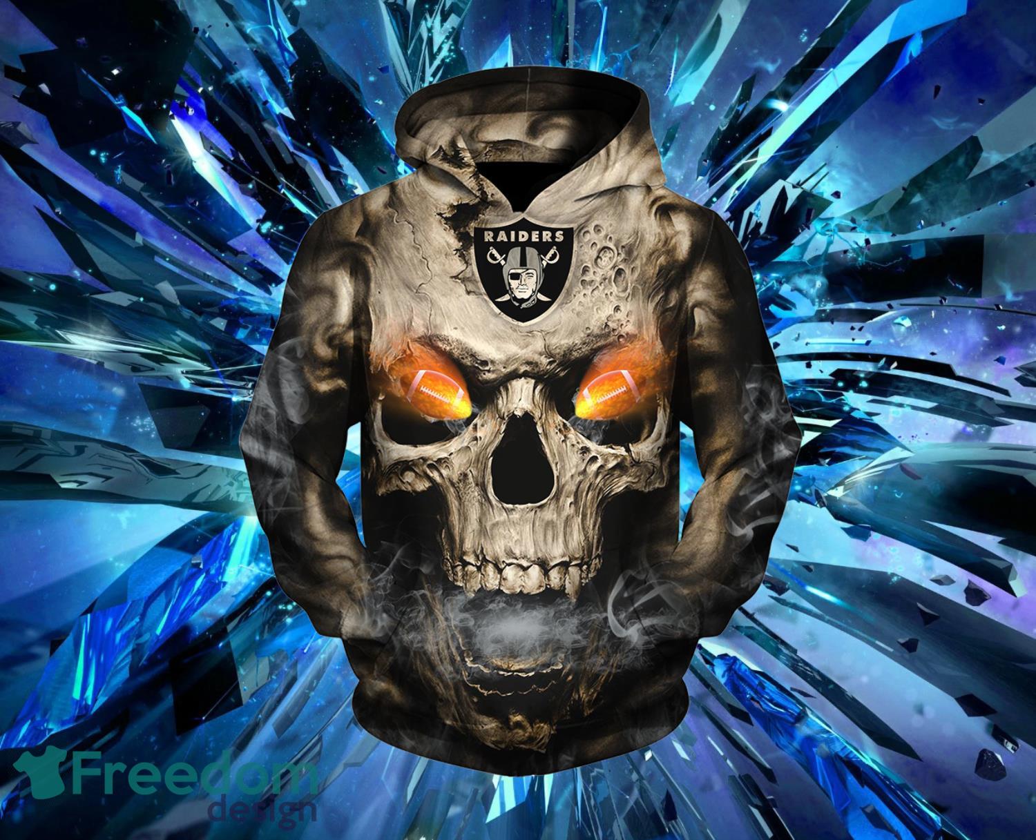 Personalized Las Vegas Raiders Skull Hoodie 