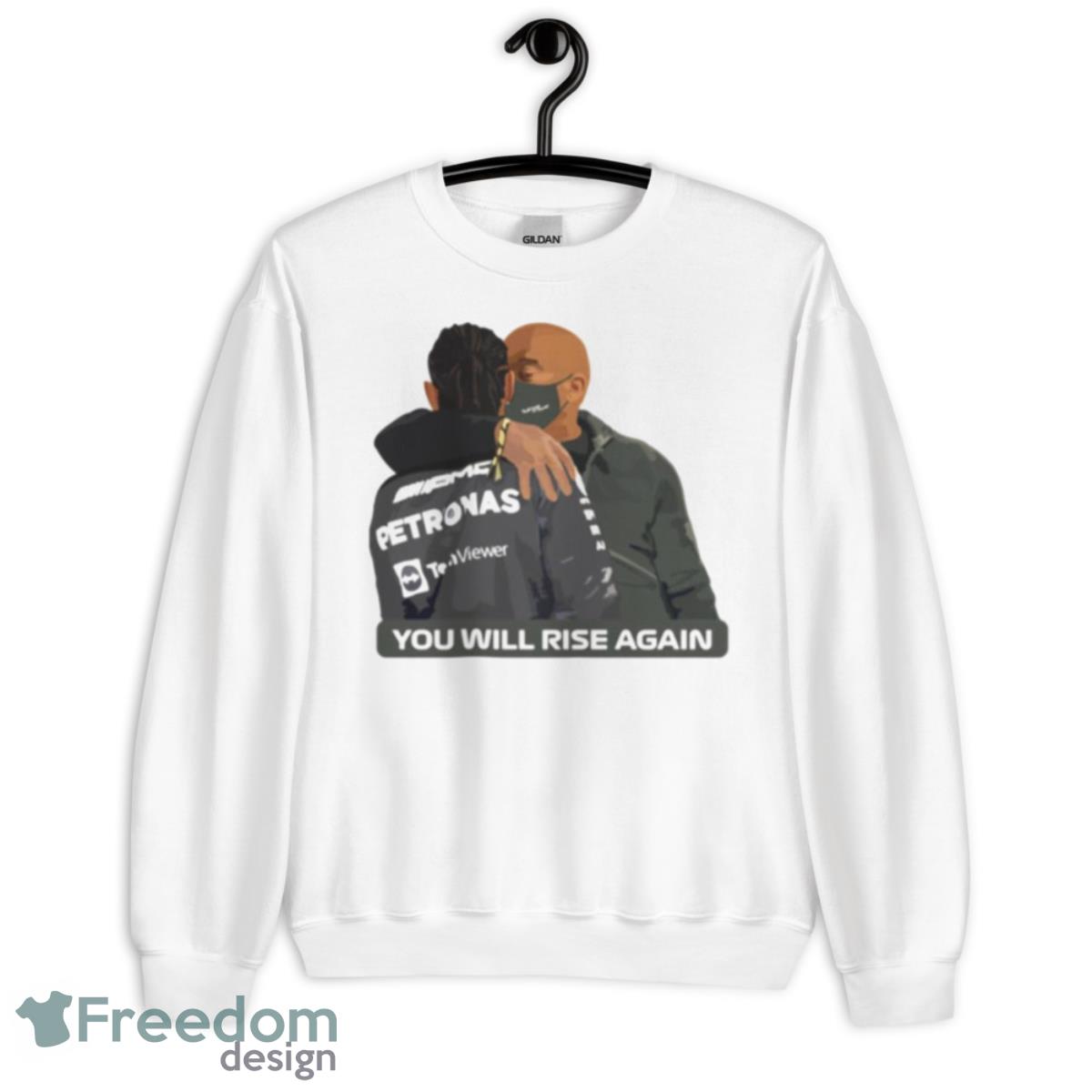 Lewis Hamilton And Anthony Hamilton Emotional Moment You Will Rise Again shirt - Unisex Heavy Blend Crewneck Sweatshirt