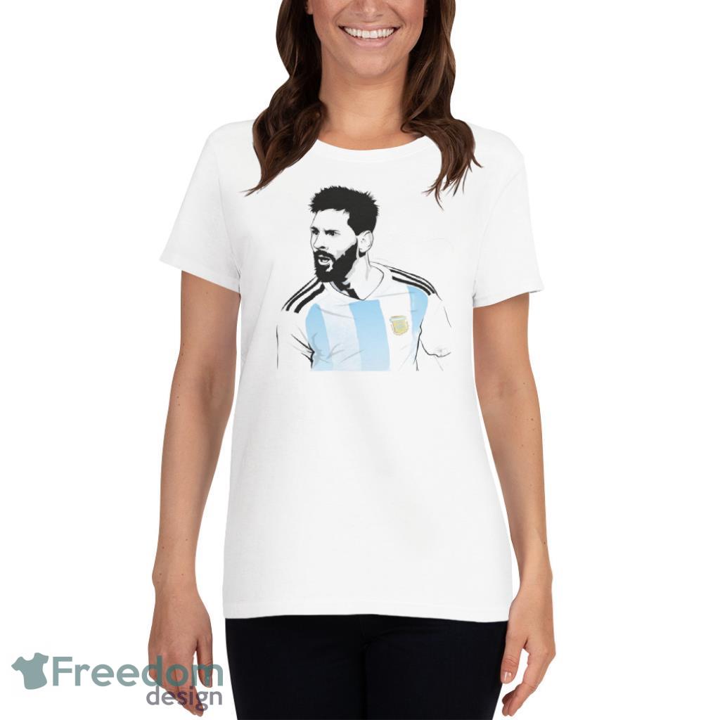 Lionel Messi Argentina Art White T-Shirt, Messi 10 Shirt For